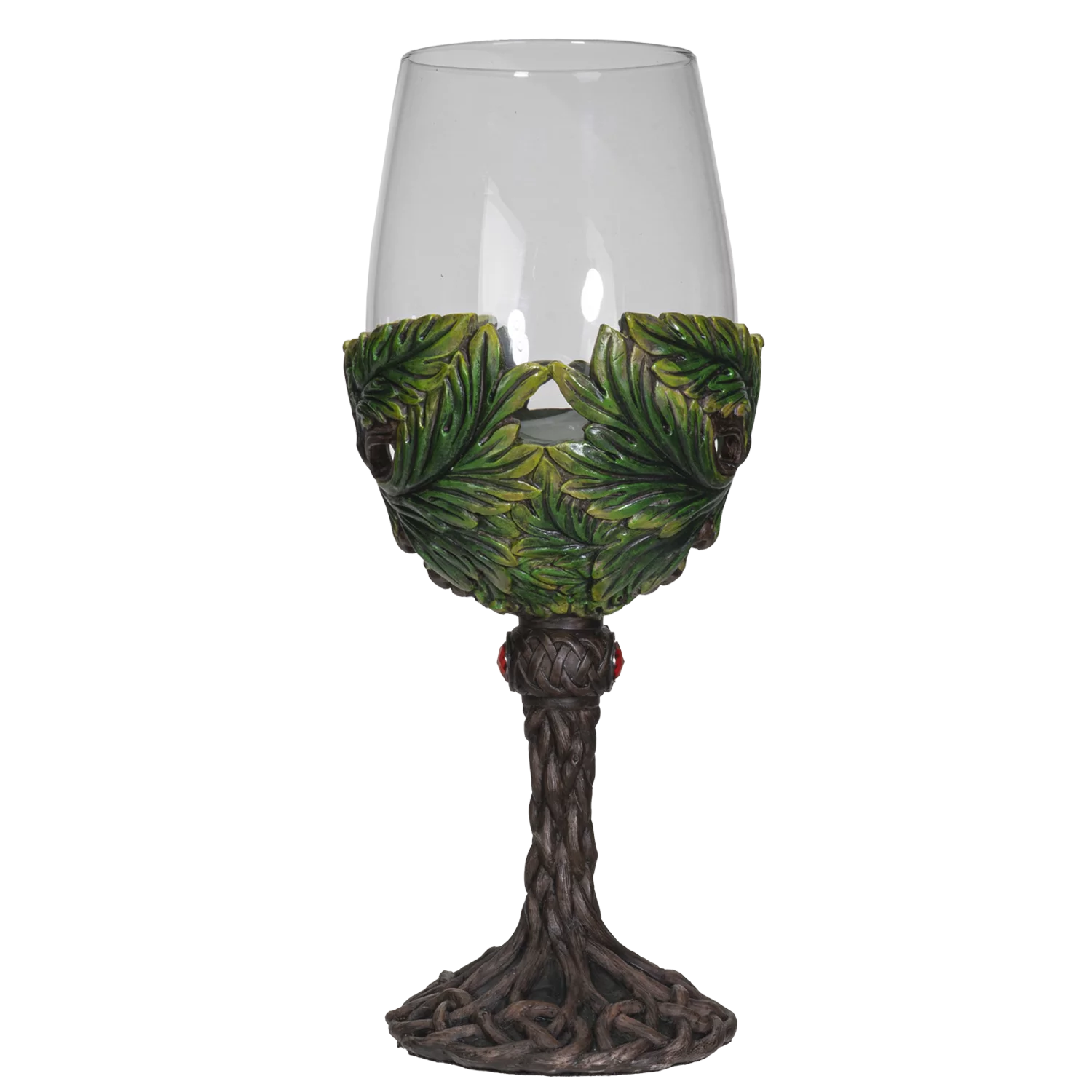 Mythical Forest Spirit Greenman Deity 16 fl oz Wine Glass Stemware Goblet Chalice Kitchen Home Decor