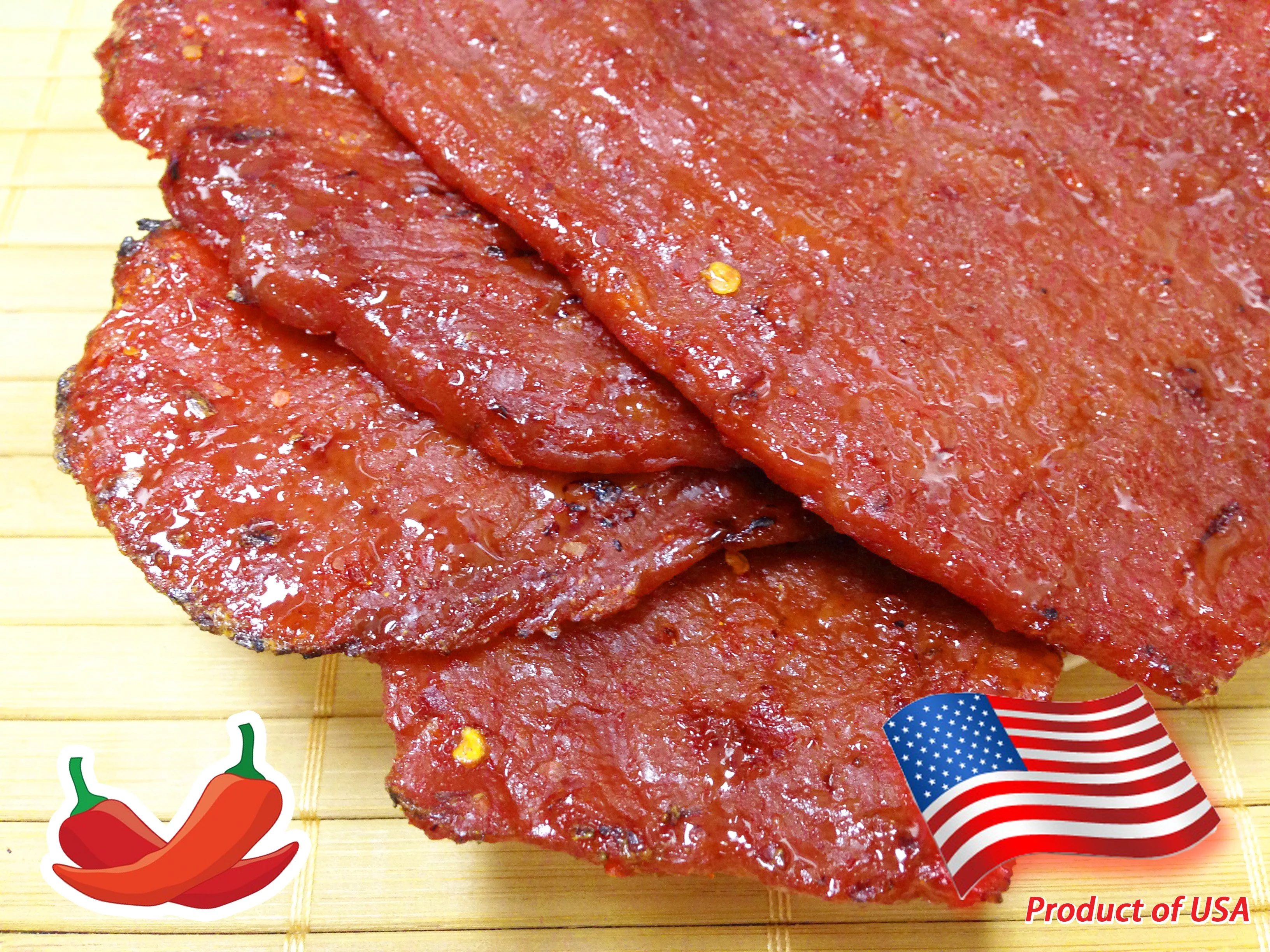 Singapore-Style Fire-Grilled Beef Jerky (Spicy Flavor 8 oz.) *Grilled Fresh to Your Order *Shipped the Same Day - L.A. Times 
