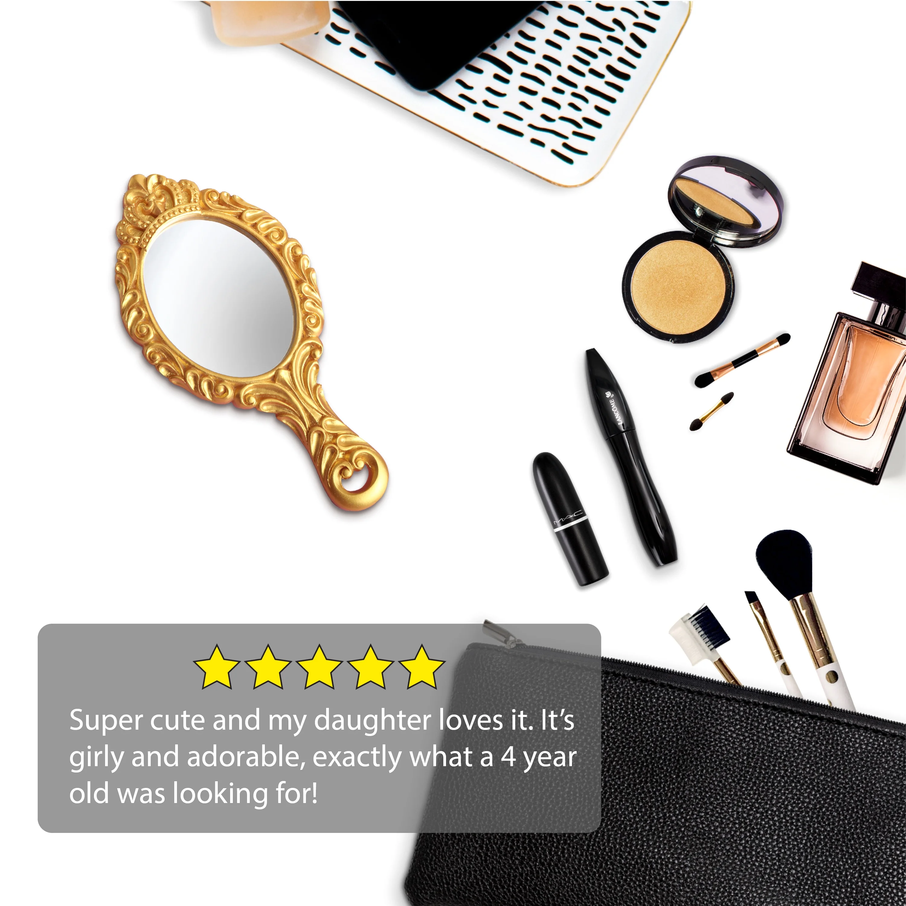 Pack of 60 Make It Royal Hand Mirror, Gold Hand Mirror, Royal Themed Gift Favor Wedding anniversary sweet 16 party favor