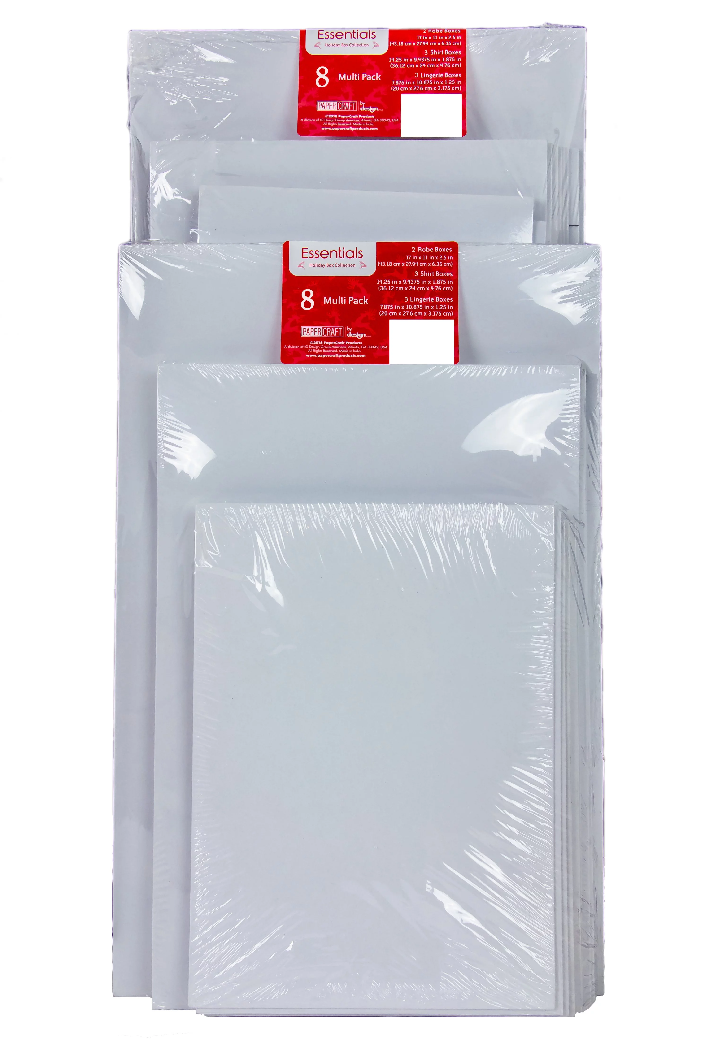 Bundle of 16 Assorted White Gifting Clothes Boxes for Christmas Gift Boxes 20ct Xmas Supplies