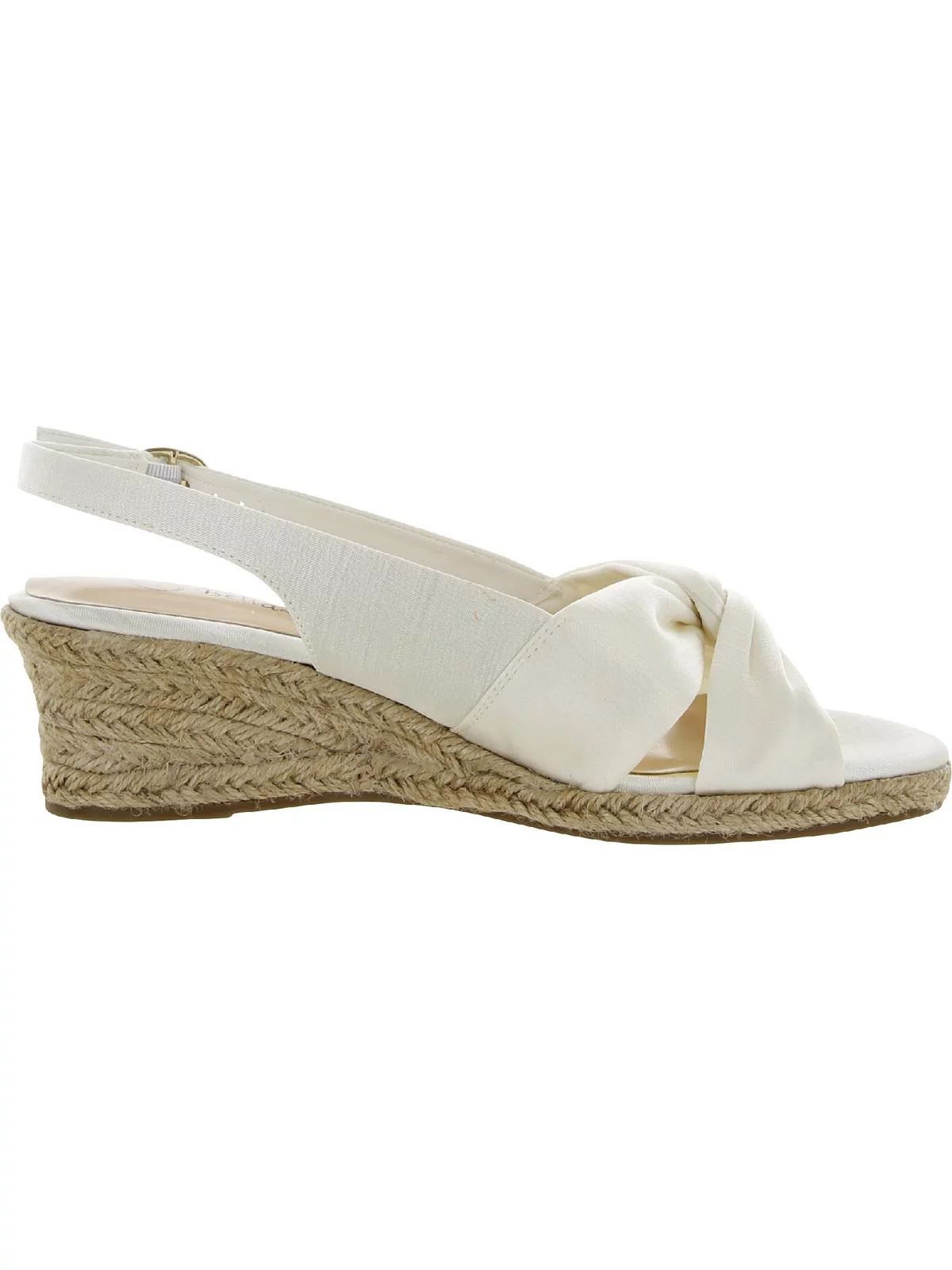 Bella Vita Womens Kimora Silk Open Toe Wedge Sandals