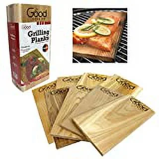 Good Cooking Grilling Planks - Outdoor Barbecue Smoking Grill Planks Variety Pack - Set of 8 (4 Alder, 4 Cedar) - Thicker for Longer Use