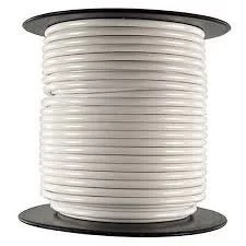 18AWG MILW16878/1 WHITE STRANDED (7X26) HOOKUP WIRE 1000 FOOT ROLL 600V 105C - 18L-1000-WHITE