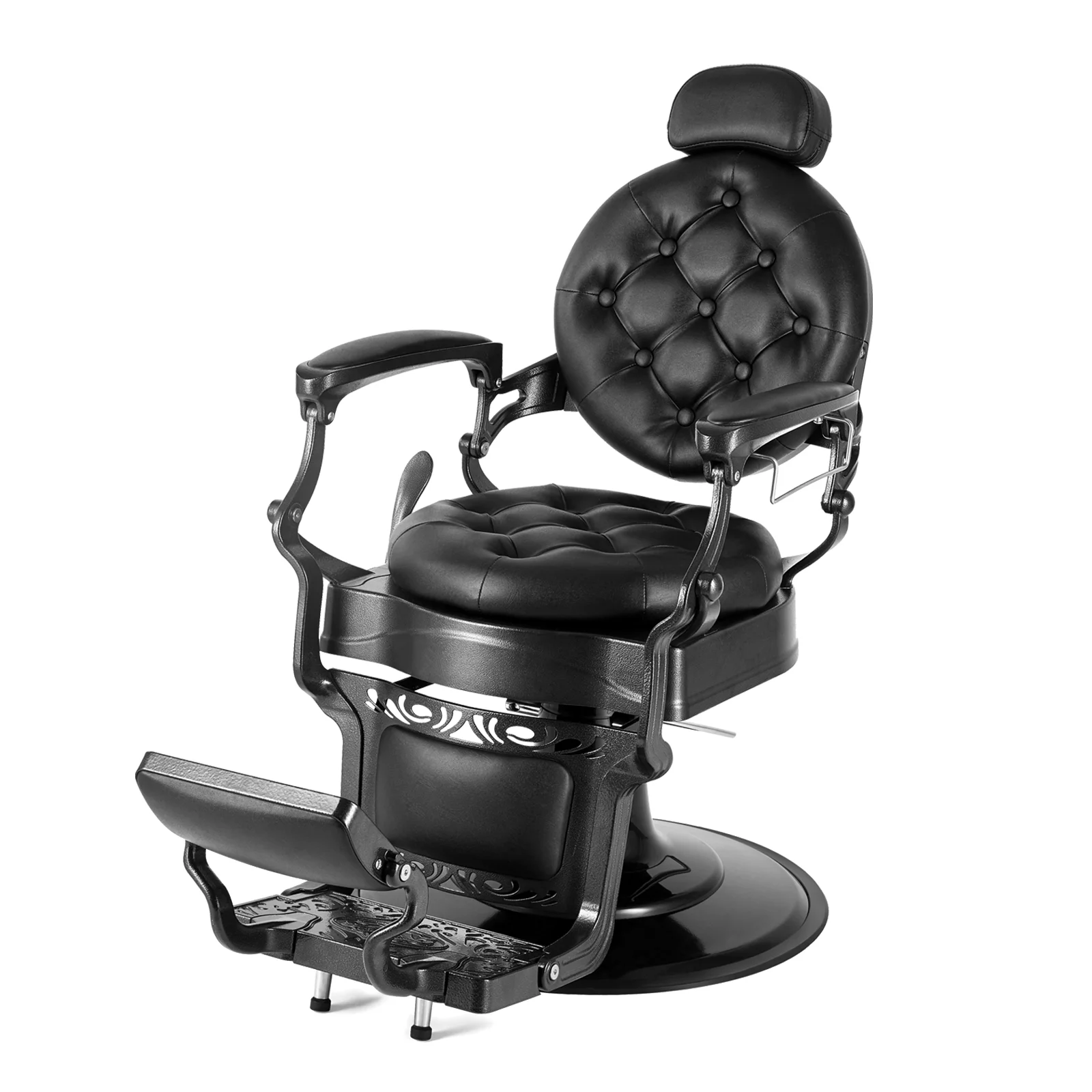 OmySalon Vintage Barber Chair All Purpose Heavy Duty, Hydraulic Recline Salon Beauty Styling Chair Retro, 360 Degree Swivel for Hair Stylist Tattoo