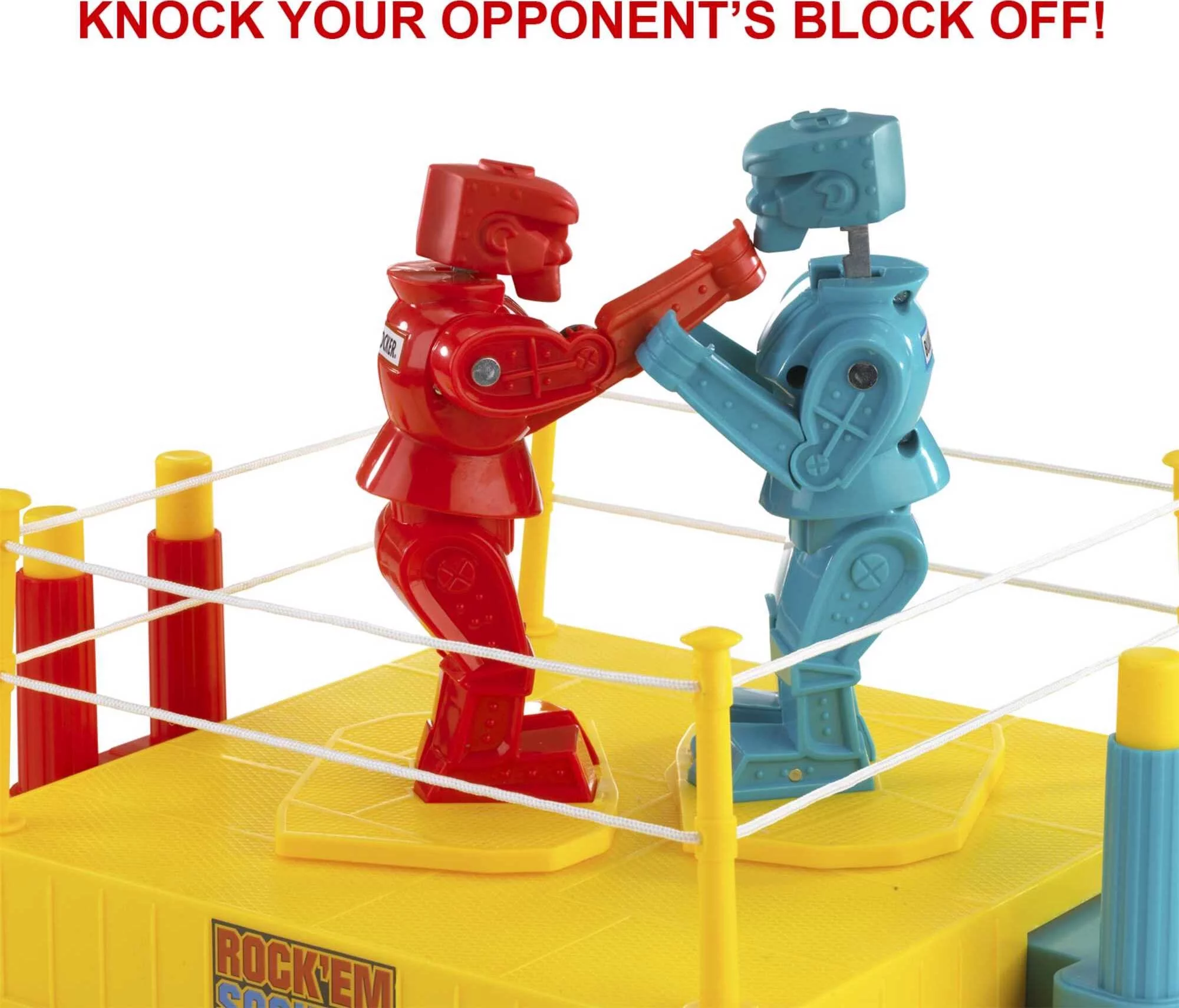Rock 'Em Sock 'Em Robots Kids Game, Fighting Robots with Red Rocker & Blue Bomber