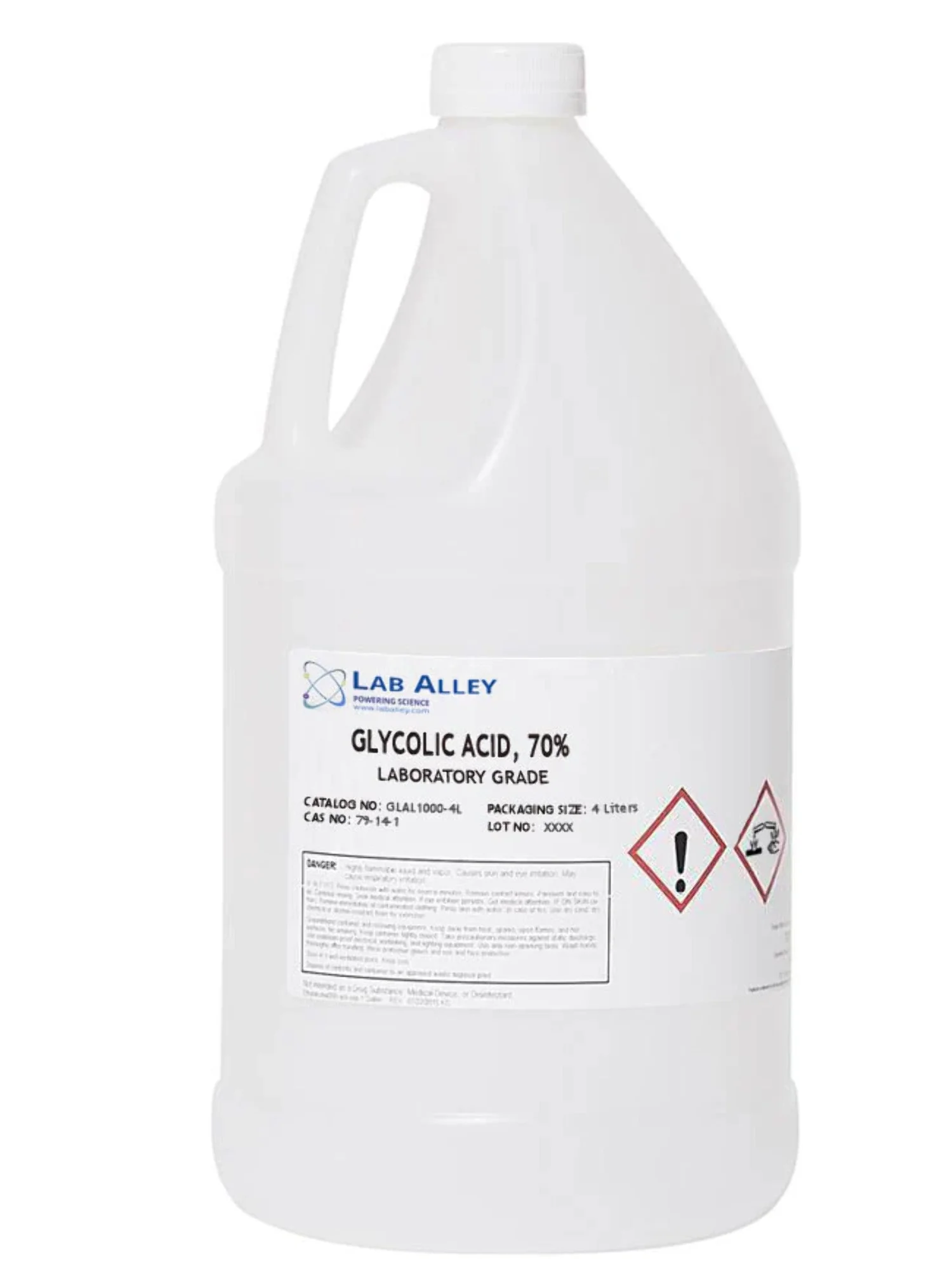Glycolic Acid 70% Solution, Lab Grade 4L