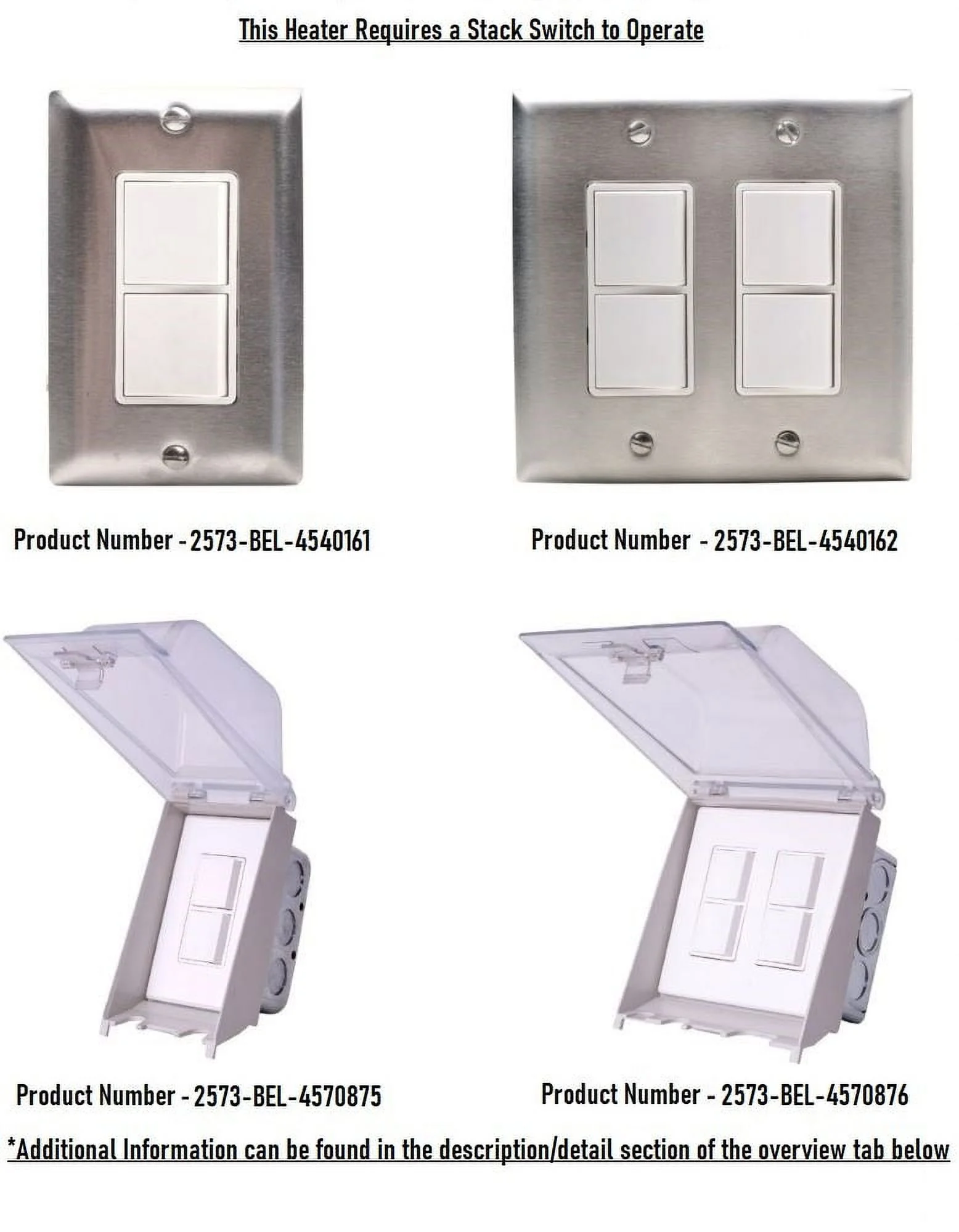 6000 Watt Electric Infrared Dual Element Heater-208 Voltage-Stainless Steel Finish-Astra Decorative Fascia Bailey Street Home 2573-Bel-4560316