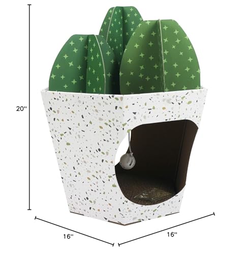 Christmas Cat House & Cat Scratcher w/Bonus Catnip Included