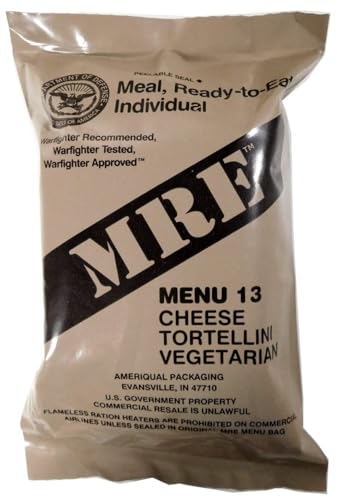 6 Packs Vegetarian Meal Ready to Eat (MRE) Military Issue Field Ration Survival Food