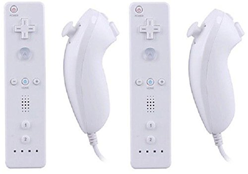 Nintendo Wii Video Game System 2-REMOTE, 2-NUNCHUK Bundle RVL-001 GameCube Family Console WHITE