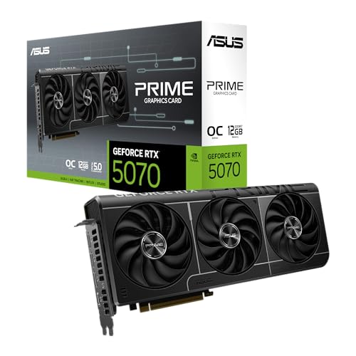 ASUS The SFF-Ready Prime GeForce RTX™ 5070 12GB GDDR7 Graphics Card (PCIe® 5.0, 12GB GDDR7, HDMI®/DP 2.1, 2.5-Slot, Axial-tech Fans, Dual BIOS)