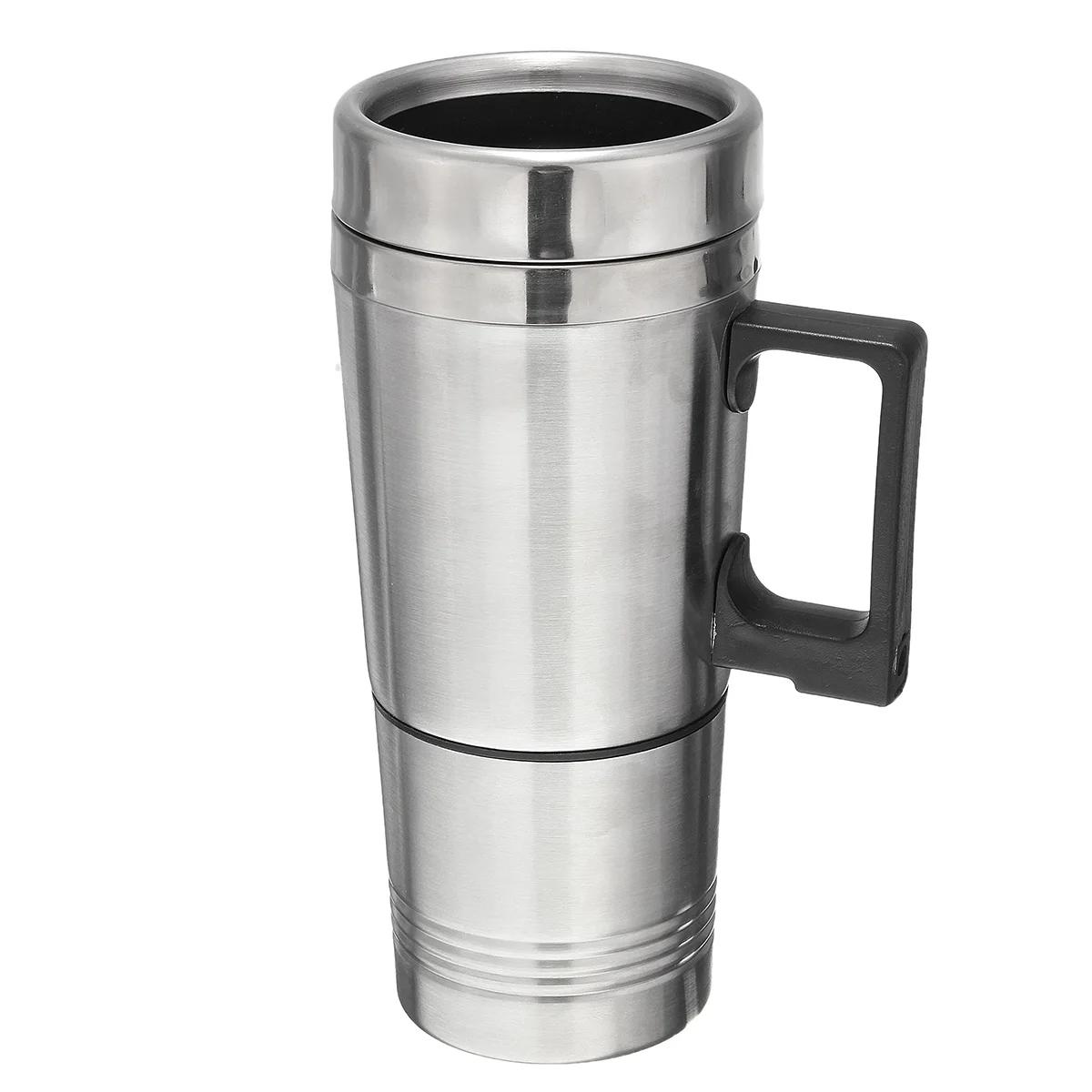 Stainless Steel 12V 500ml Car Auto Heating Cup, Electric Insulated Coffee Mug Kettle Boiler Water Heater Thermoses Vehicle Coffee Maker Tea Pot Travel Heater Cup Bottle, with Anti-Spill Lid