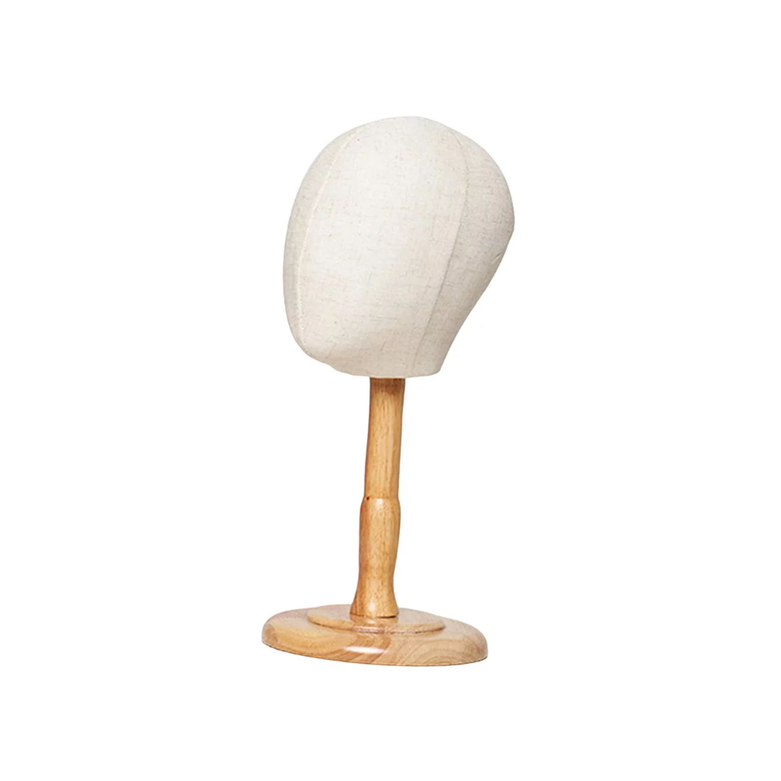 Hat Display Holder Kid Manikin Head Model Portable Cap Organizer Hat Bracket with Wood Base for Hairdresser Training Decoration Home Salon Total Height 39cm