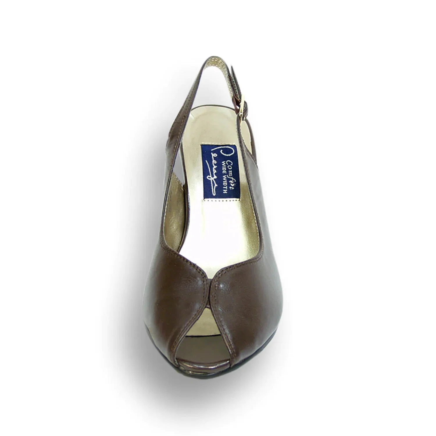 PEERAGE Zara Women's Wide Width Leather Slingback Pumps