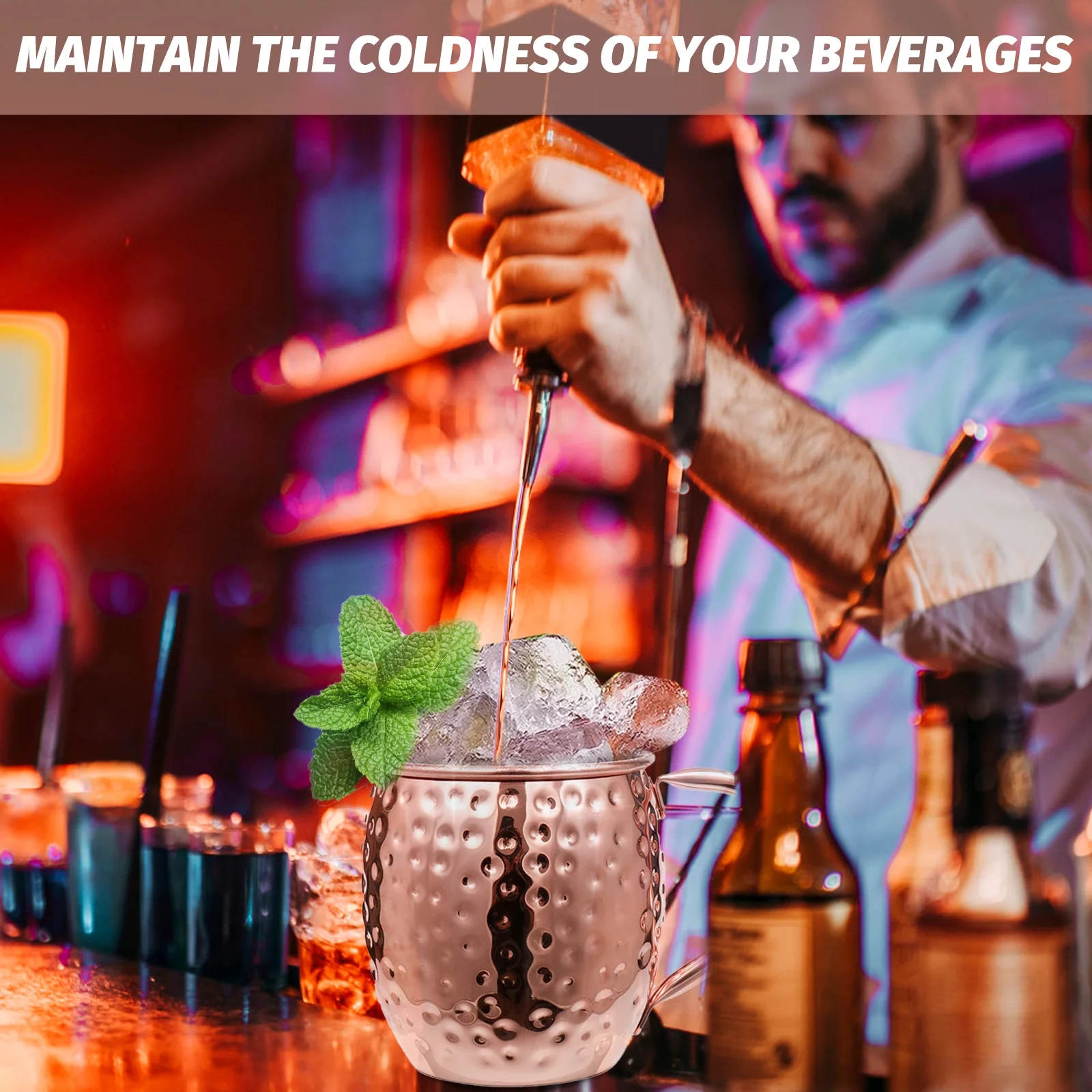 GoolRC Straw Cup,Steel Cup With Stainless Steel Cup Cocktail Copper Bar Set Of 4 Pure Copper 18- Moscow Copper Set Copper 18- Stainless With 4 Cocktail 4 Cocktail Copper Cup With 4 Mewmewcat Set.