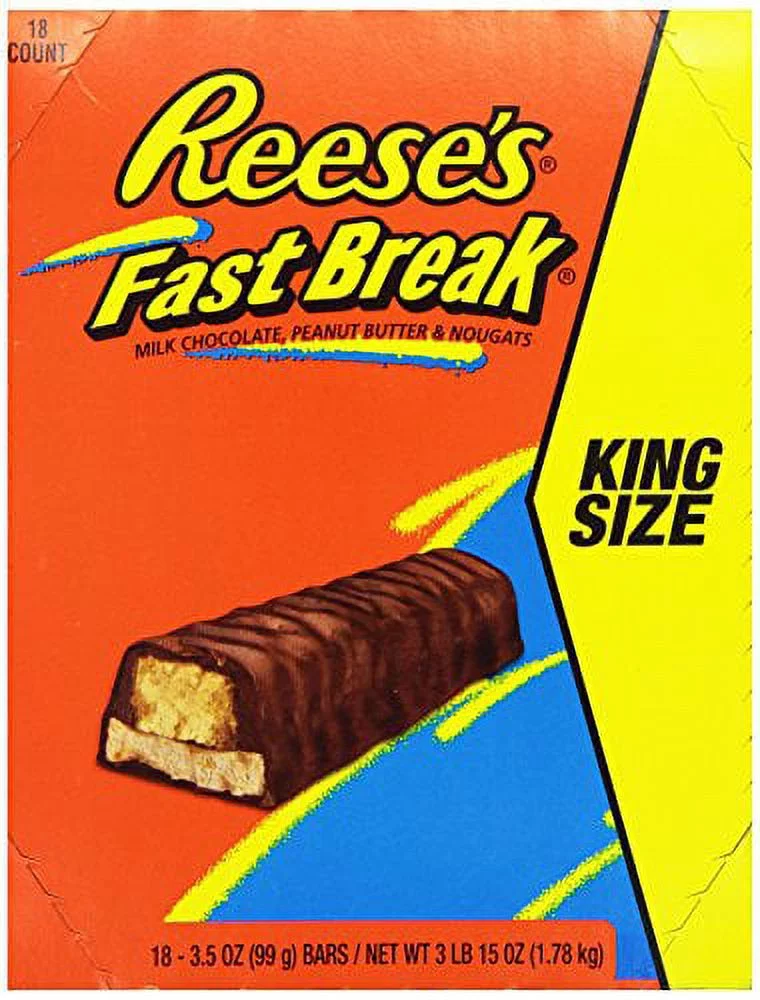 Reese's Fast Break Candy Bar, 3.5 Ounce (InnerPack of 18)
