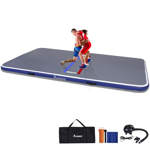 Inflatable Wrestling Mat 10FT/5FT, Portable Jiu Jitsu Mats Wrestling Mat for Home, Outdoor or Indoor Training Mat for Water Yoga, Gymnastics, Gray