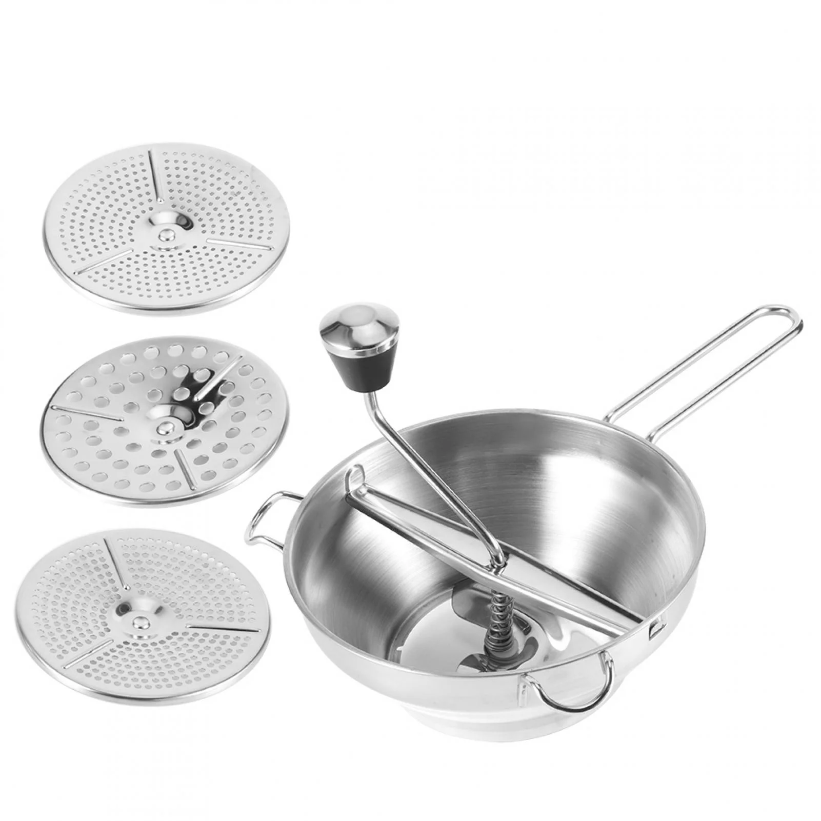 Leylor Food Mixer-Multifunctional Manual Food Mixer Stainless Steel Salad Vegetable Fruit Blender for Kitchen