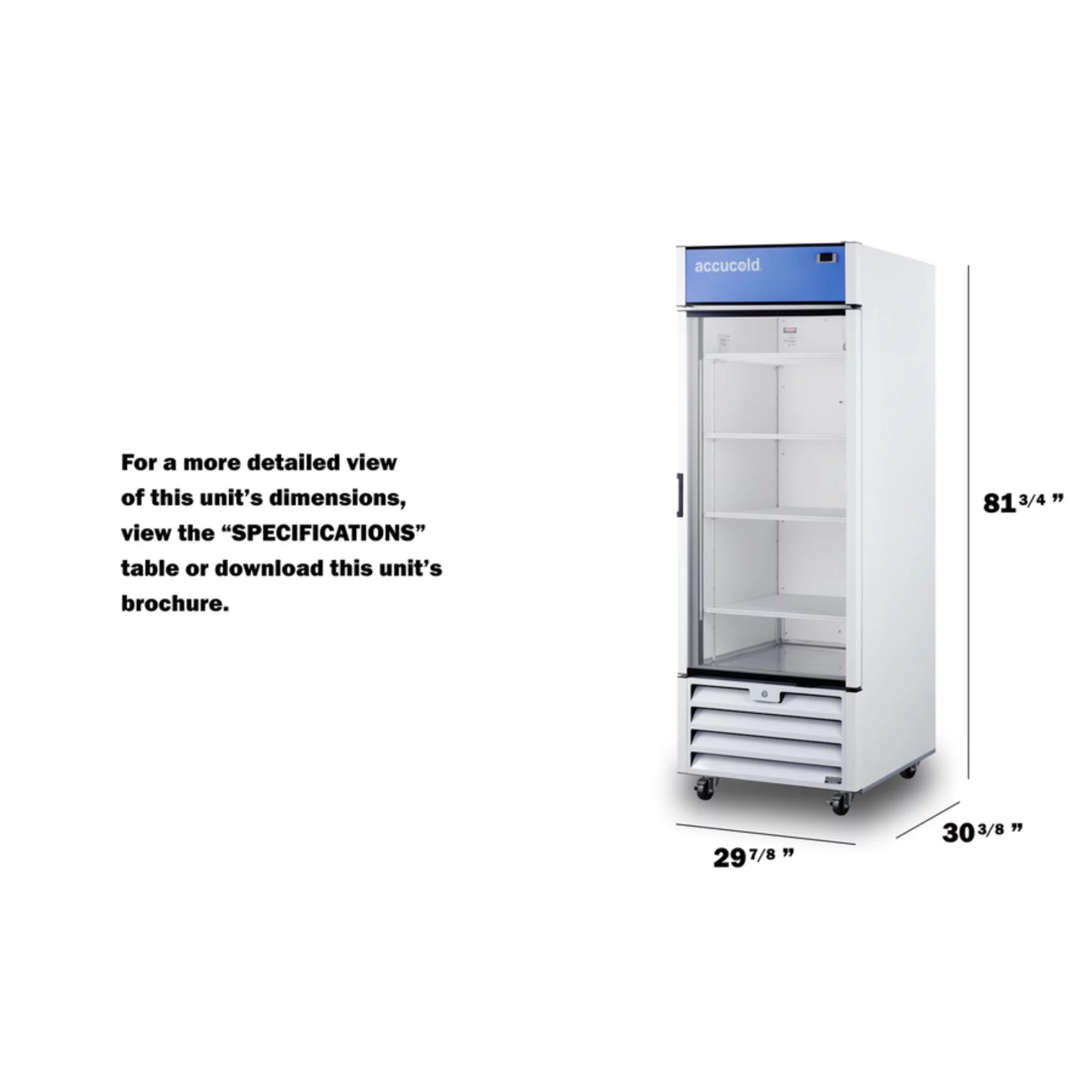 Comercial display refrigerator, full size