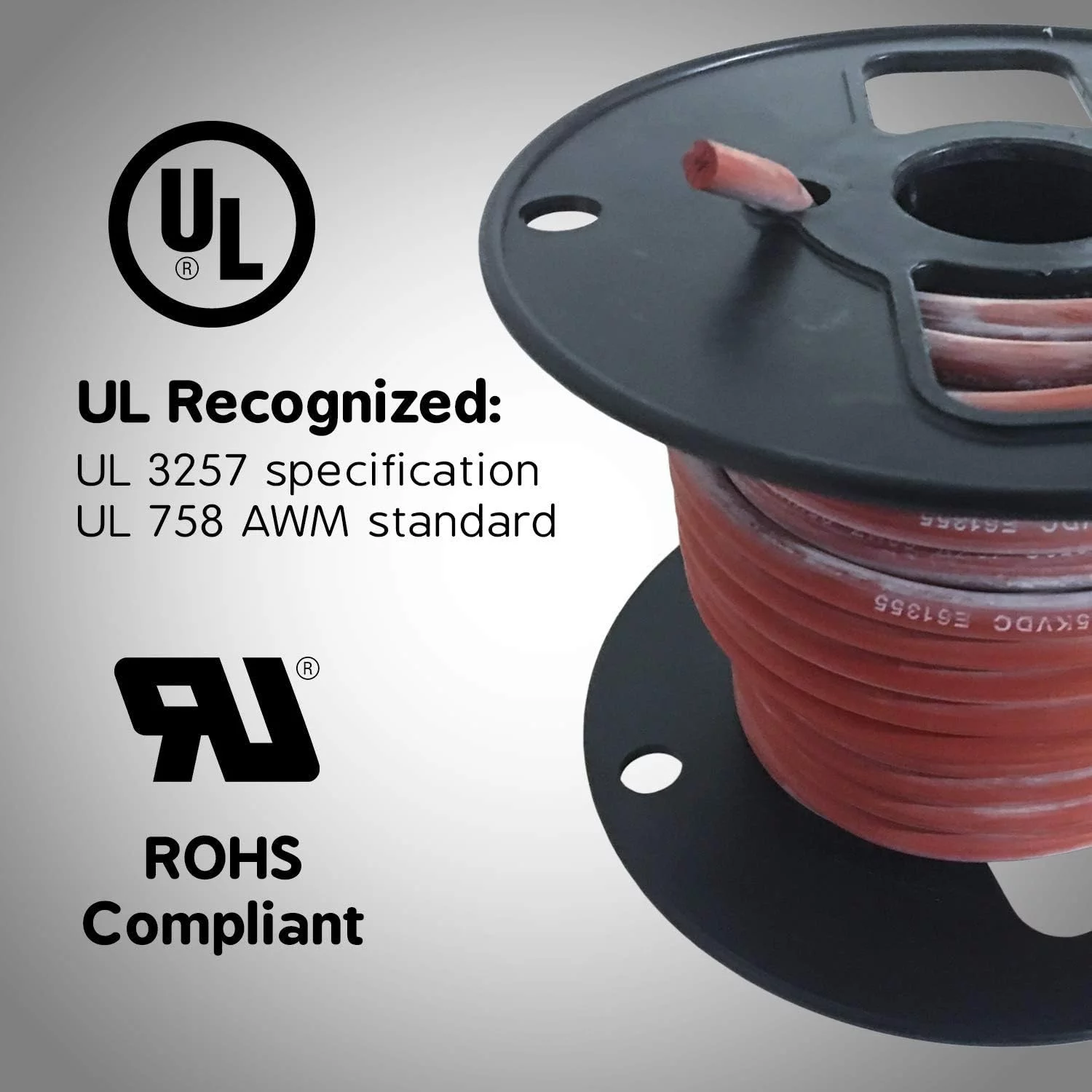 Professional Grade 16 AWG Silicone Wire, Premium UL And CSA Rated 50Ft 16 AWG UL 3257 Wire, High Temperature Wire 250°C Rated, Perfect For Professional HVAC Repairs, Appliance And DIY, Made In