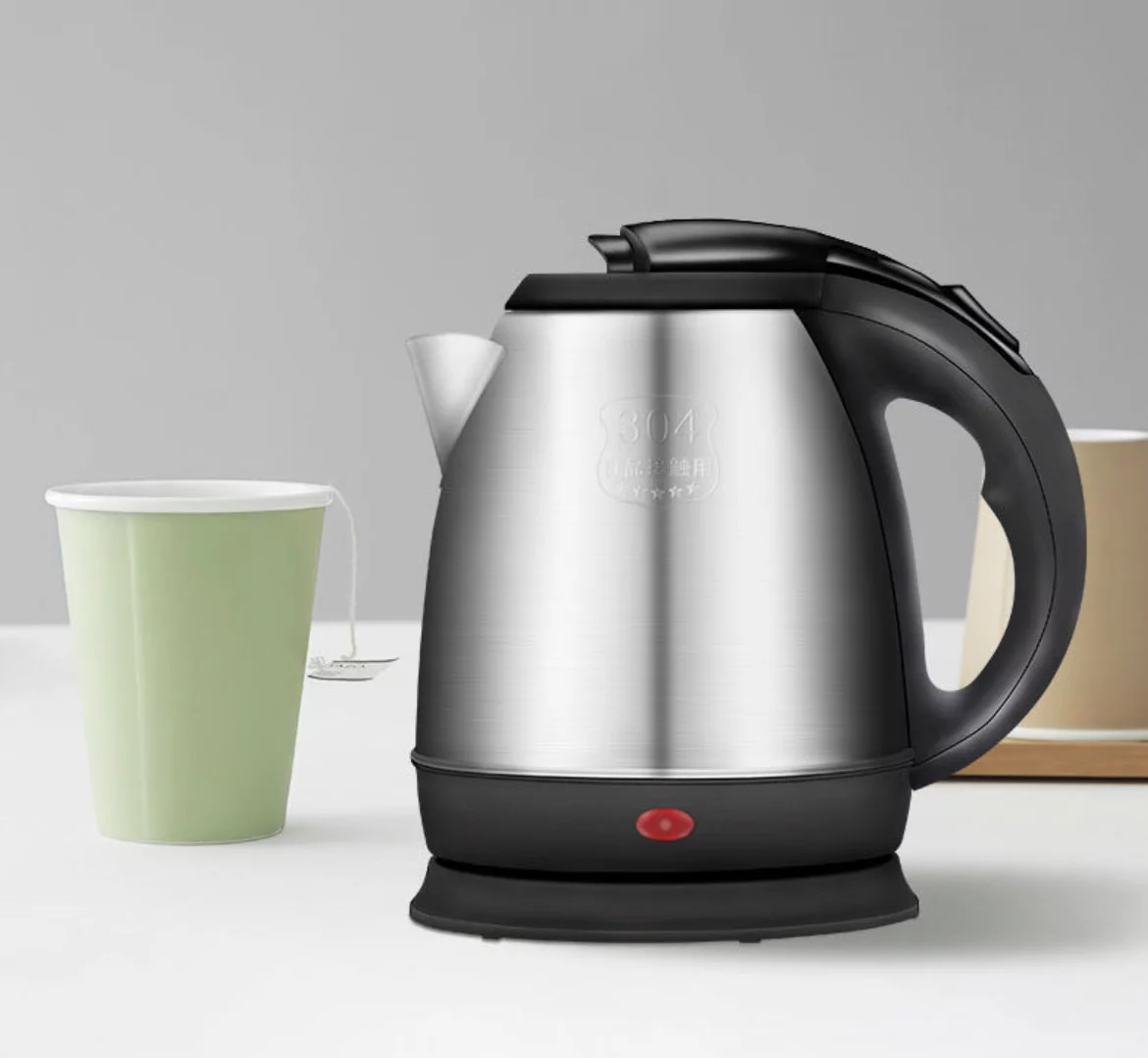 Electric Kettle Hot Water Kettle,1.8L 304 Stainless Steel Electric Tea Kettle & Coffee Kettle, BPA-Free Water Warmer with Fast Boil, Auto Shut-Off & Boil Dry Protection