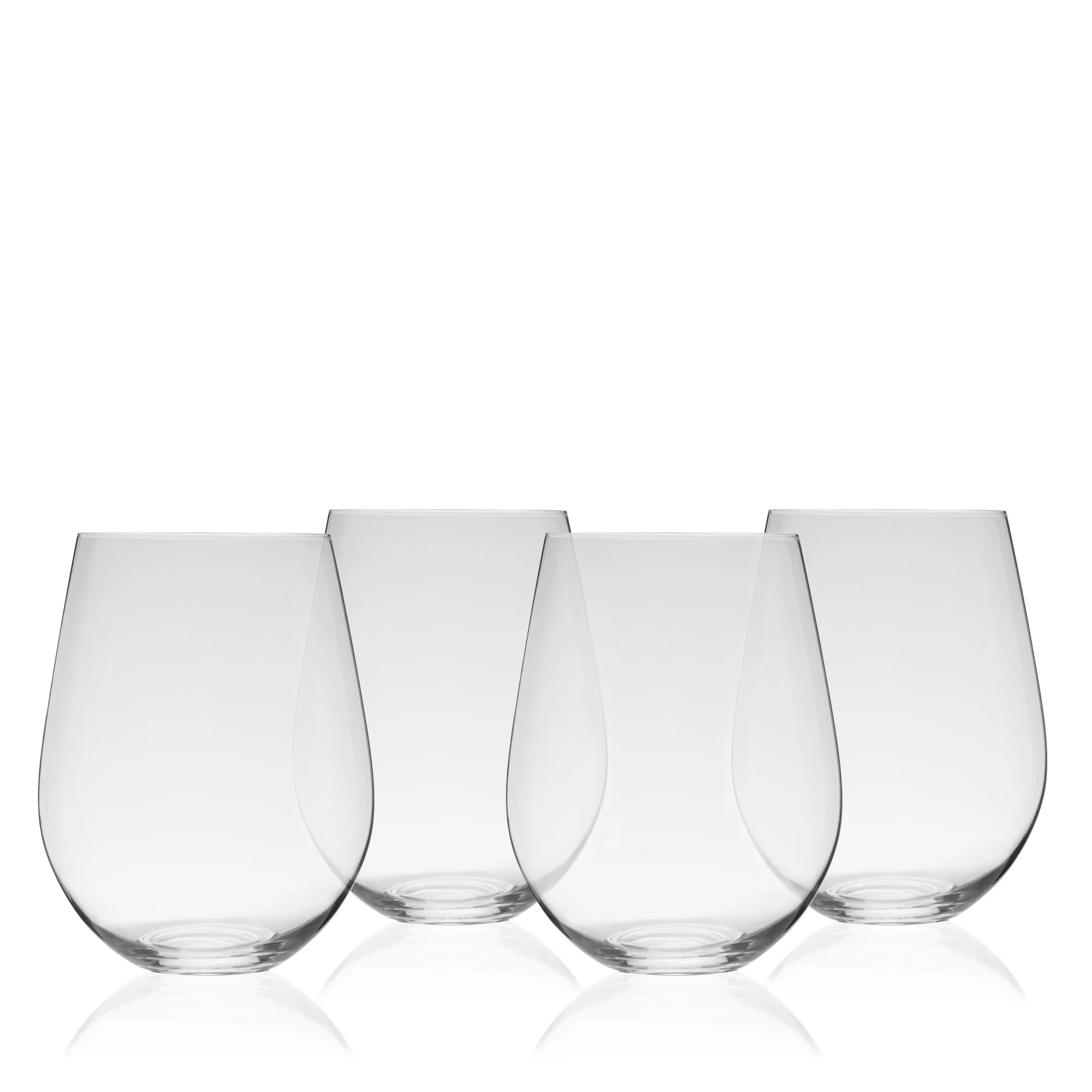 True Grand Cru Stemless Crystal Wine Glasses for Red and White - Elegant Glasses