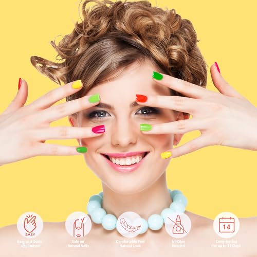 Semi Cured Gel Nail Strips-Easy Apply Christmas Gel Nail Stickers Holiday Semi Cured Manicure Strips with Sparkling Xmas Designs (Classic Yule)