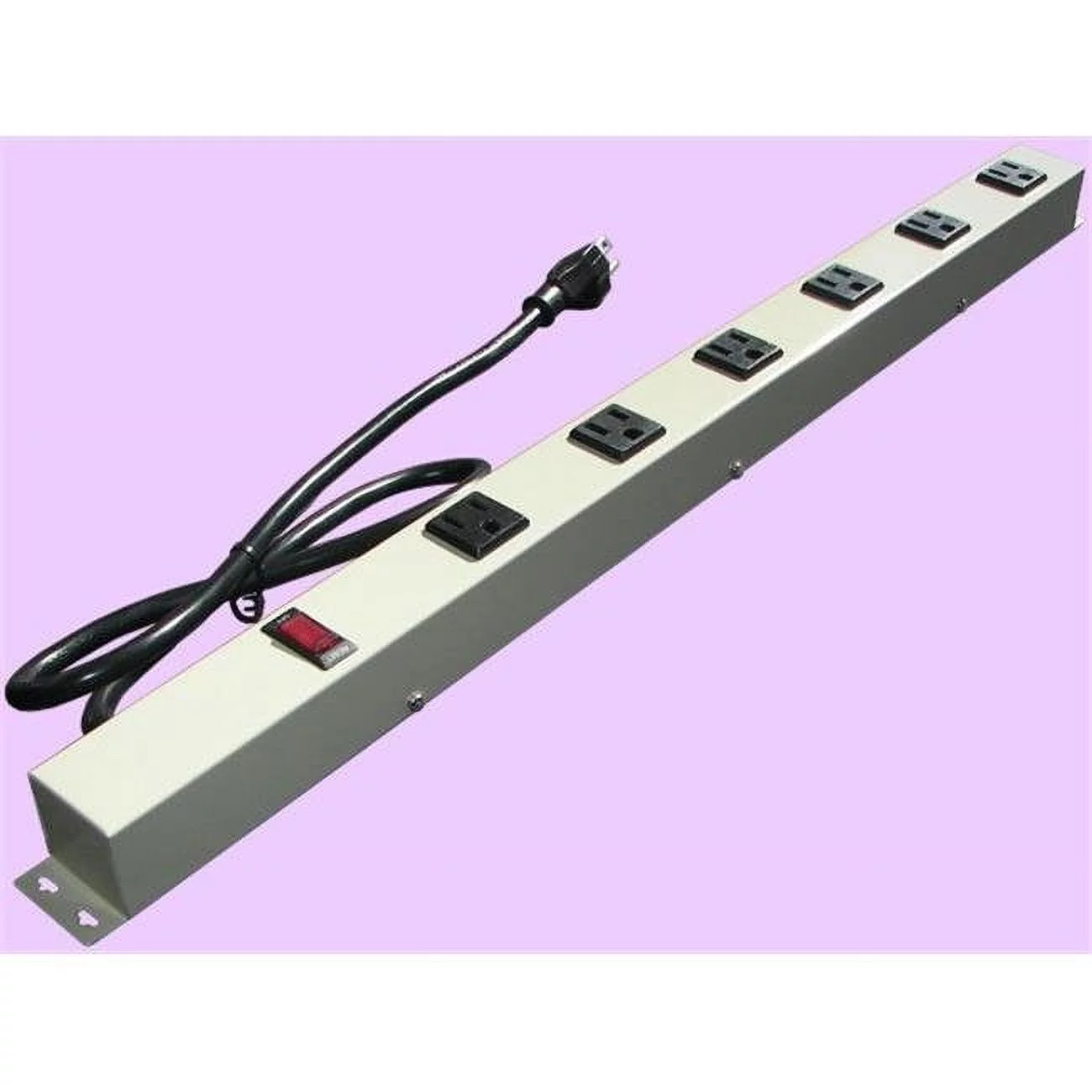 e-dustry EPS-2063G 24 in. 6 Outlet Metal Power Strip
