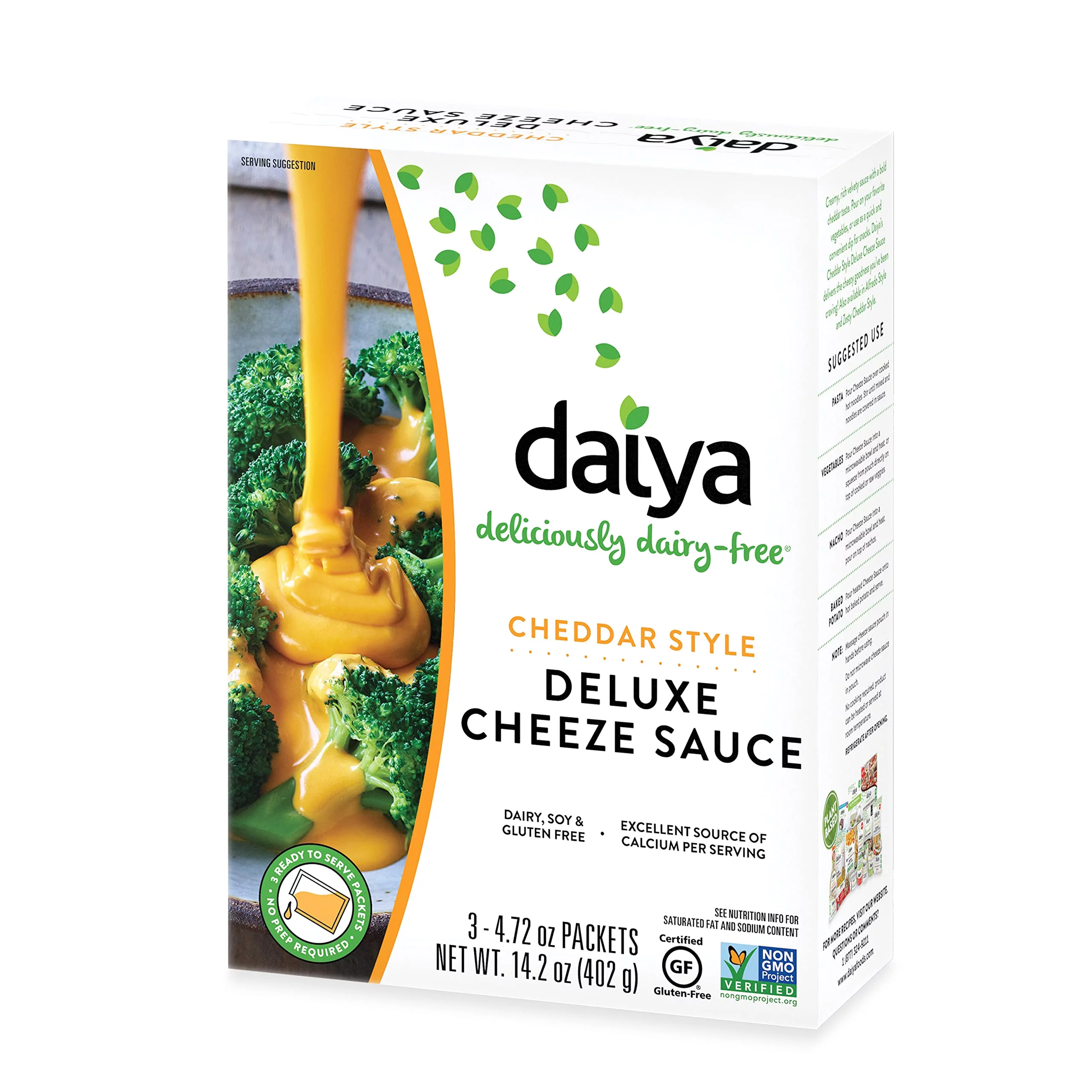 Daiya Dairy Free Cheddar Style Vegan Cheese Sauce, 14.2 Ounce (Pack of 8)