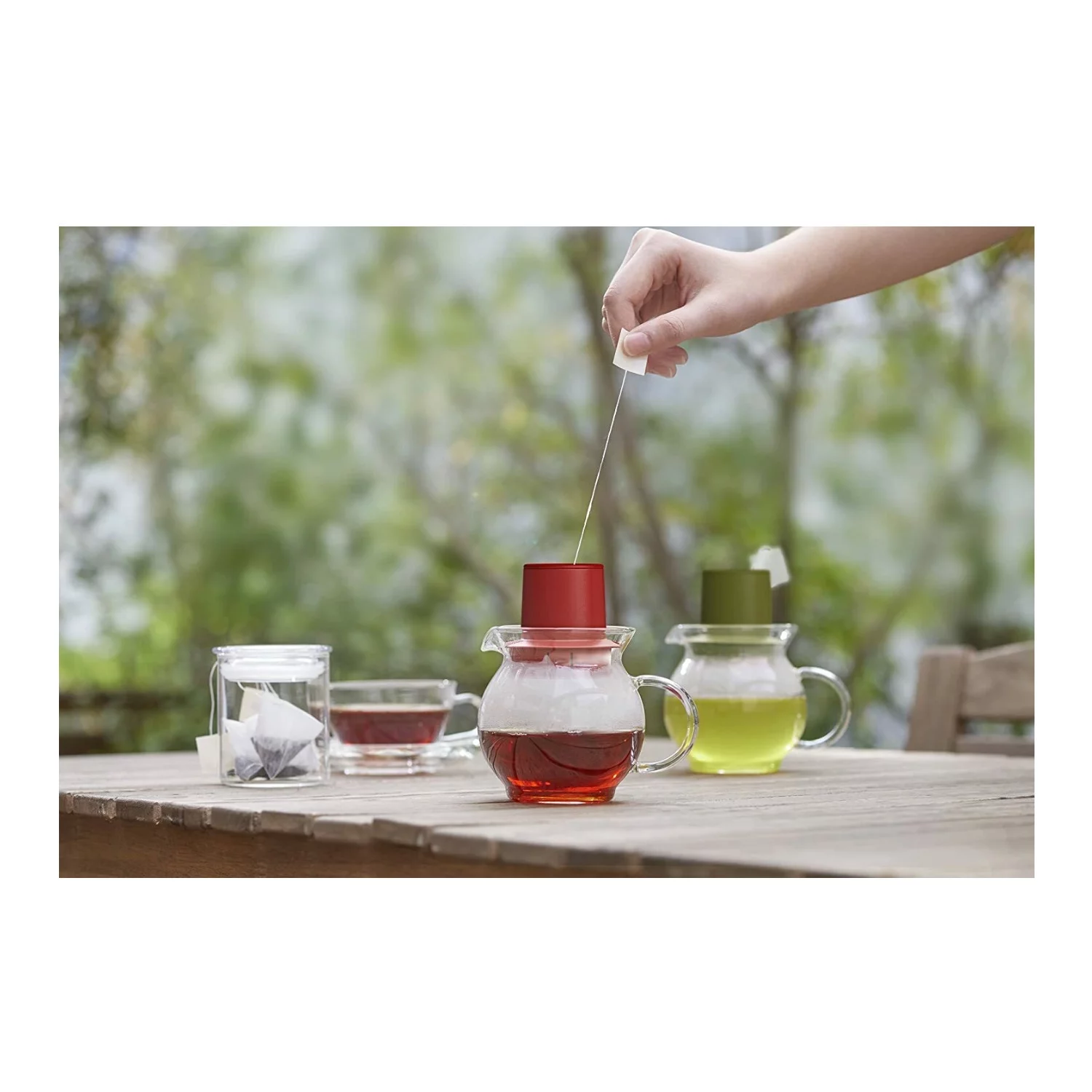Hario 300ml Teabag Teapot (Red, 2-Pack)