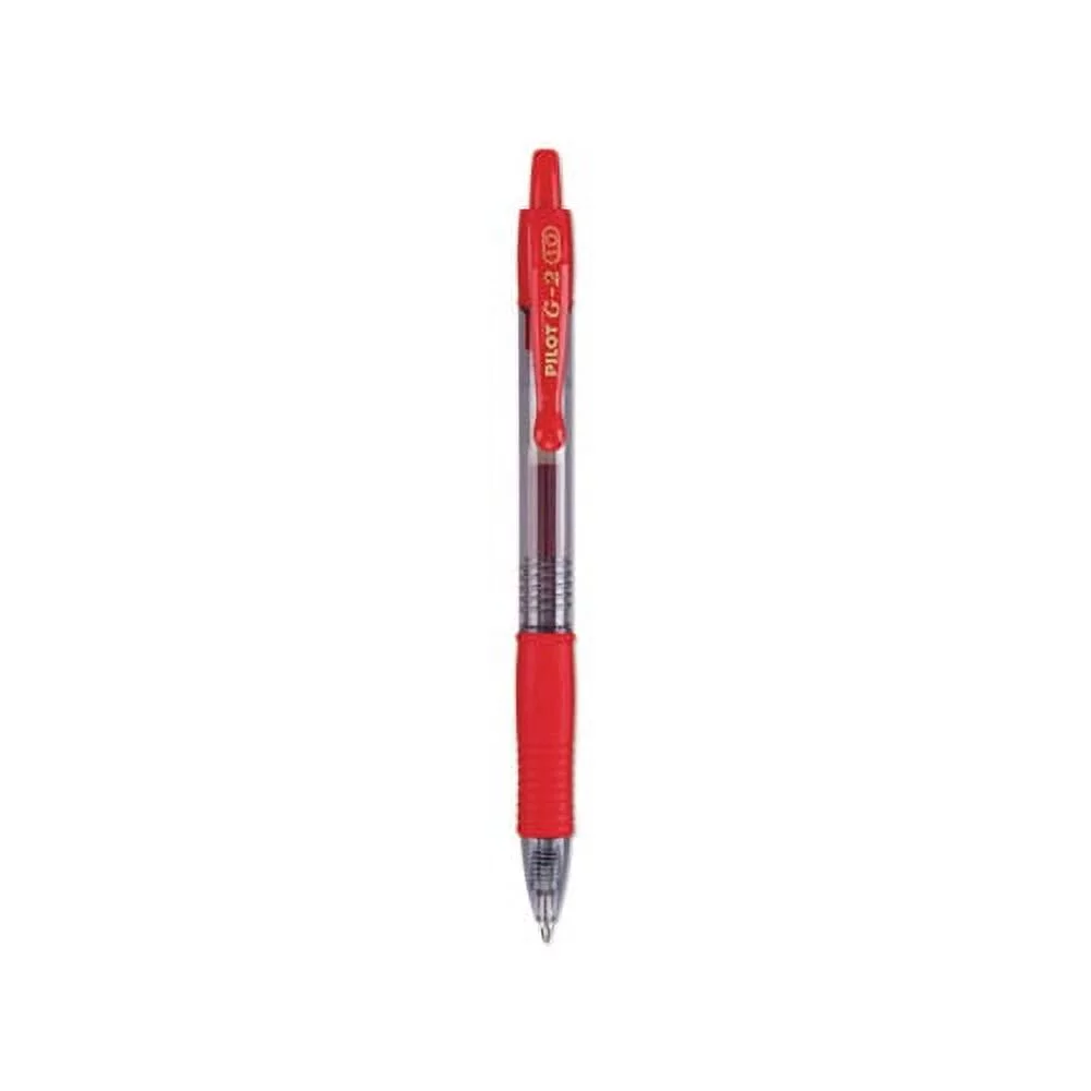 G2 Premium Retractable Gel Pen 1mm, Red Ink, Smoke Barrel, Dozen
