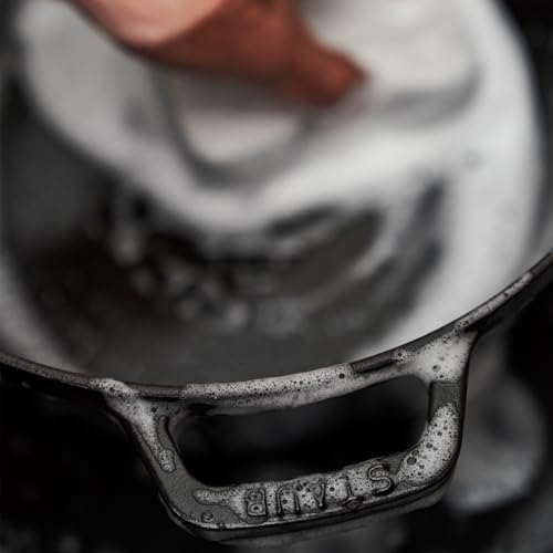 STAUB Cast Iron Dutch Oven 5.5-qt Round Cocotte, Made in France, Serves 5-6, Black Matte