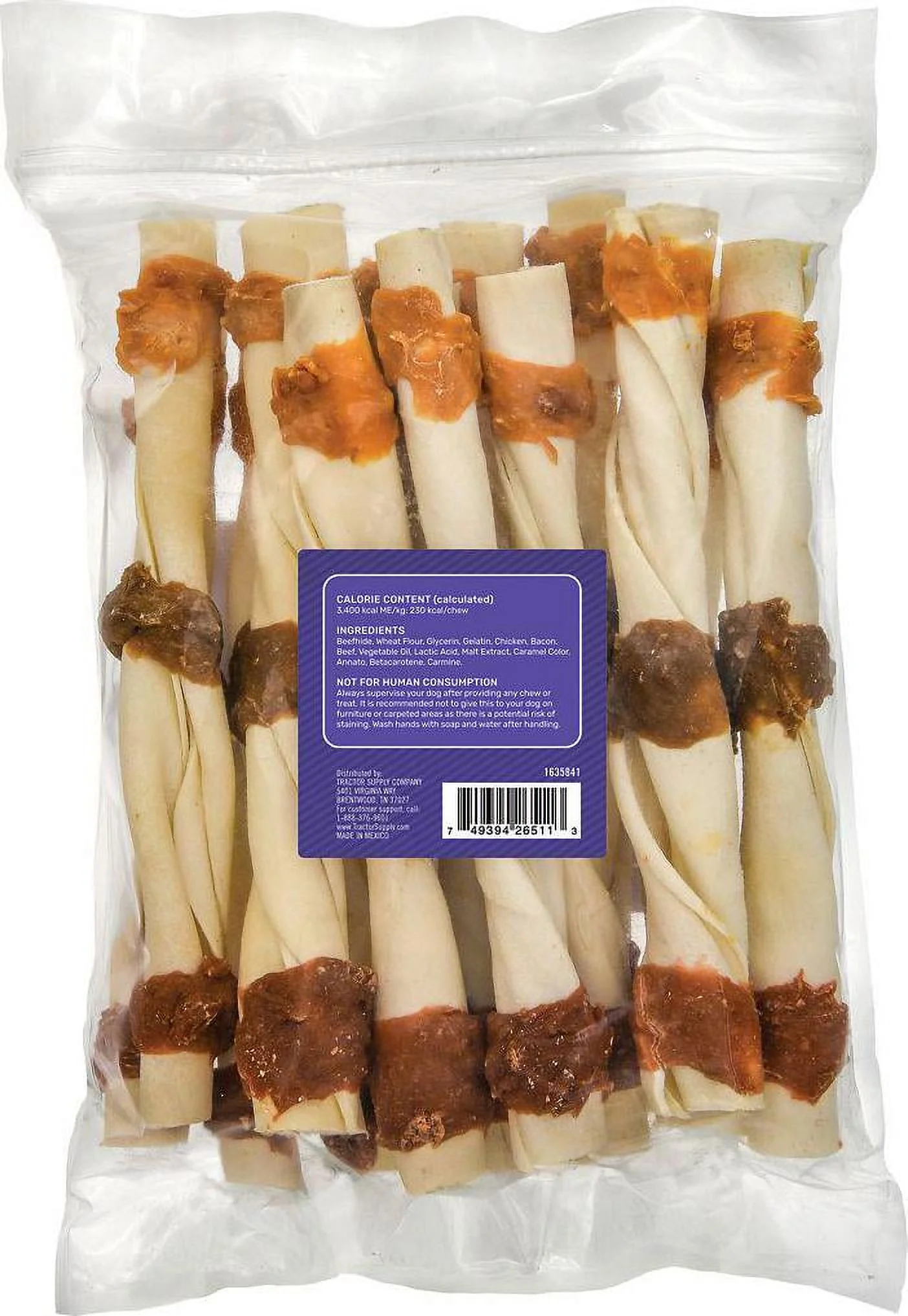 Retriever Large Kabobs Pork, Chicken and Beef Flavor Rawhide Dog Chew Treats, 14 ct.