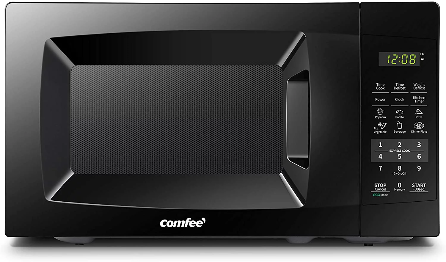 COMFEE' EM720CPL-PMB Countertop Microwave Oven with Sound On/Off, ECO Mode and Easy One-Touch Buttons, 0.7cu.ft, 700W, Black