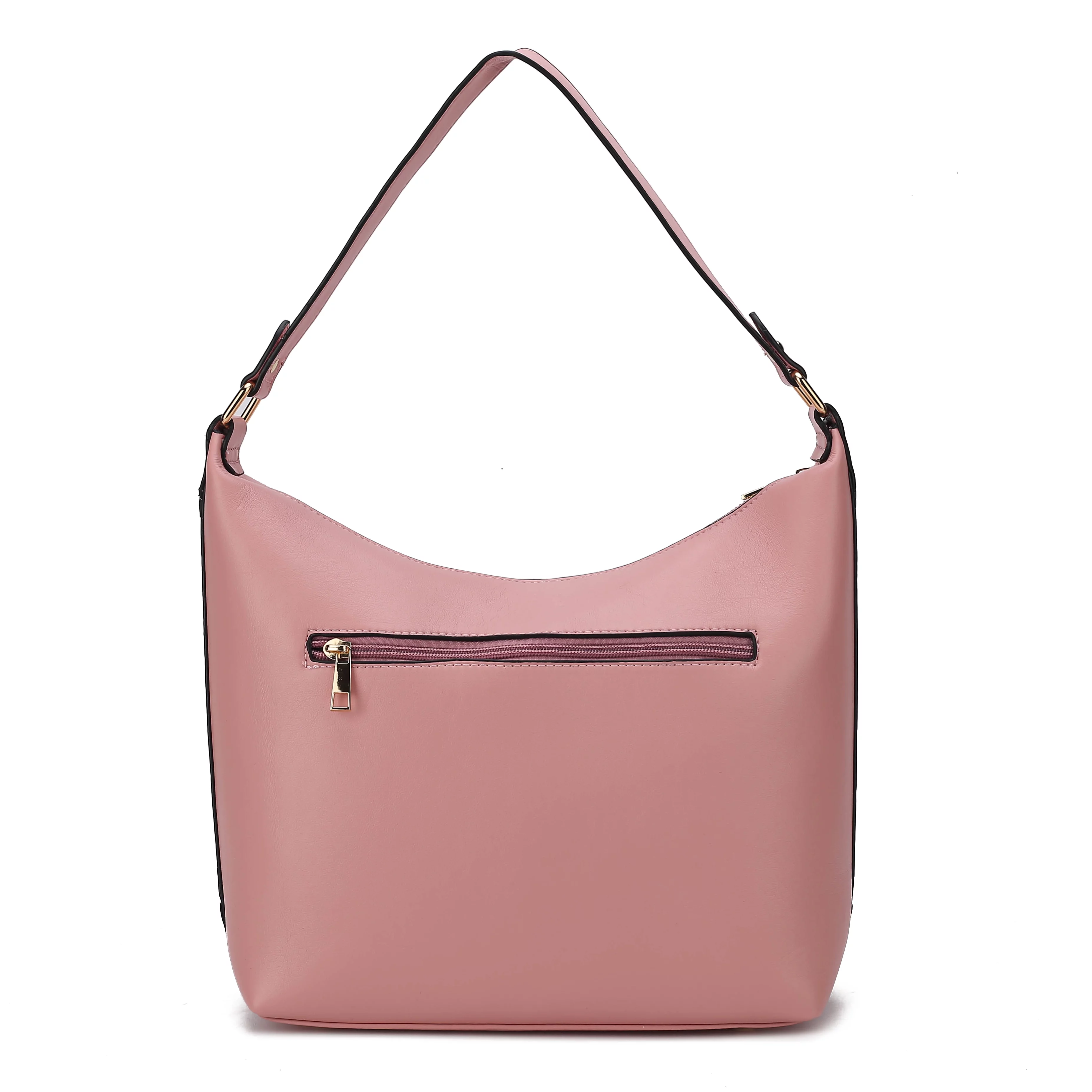 MKF Collection Clara Vegan Leather Women's Shoulder Bag & Wristlet Wallet, Chic Hobo Purse Handbag by Mia K - Dark Purple