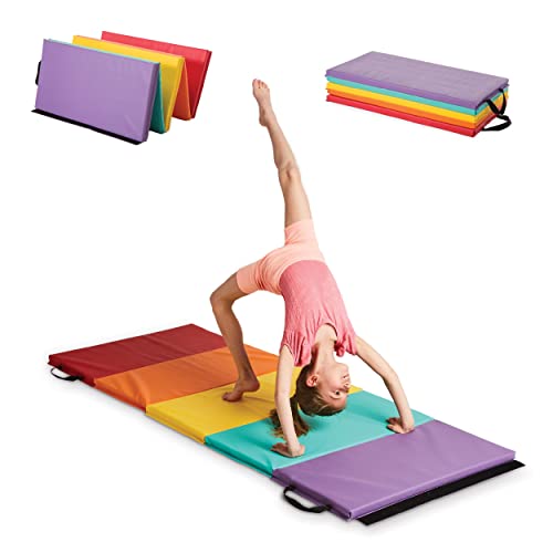 HearthSong Tumbling Mat for Kids, 5-Panel Thick 1.25
