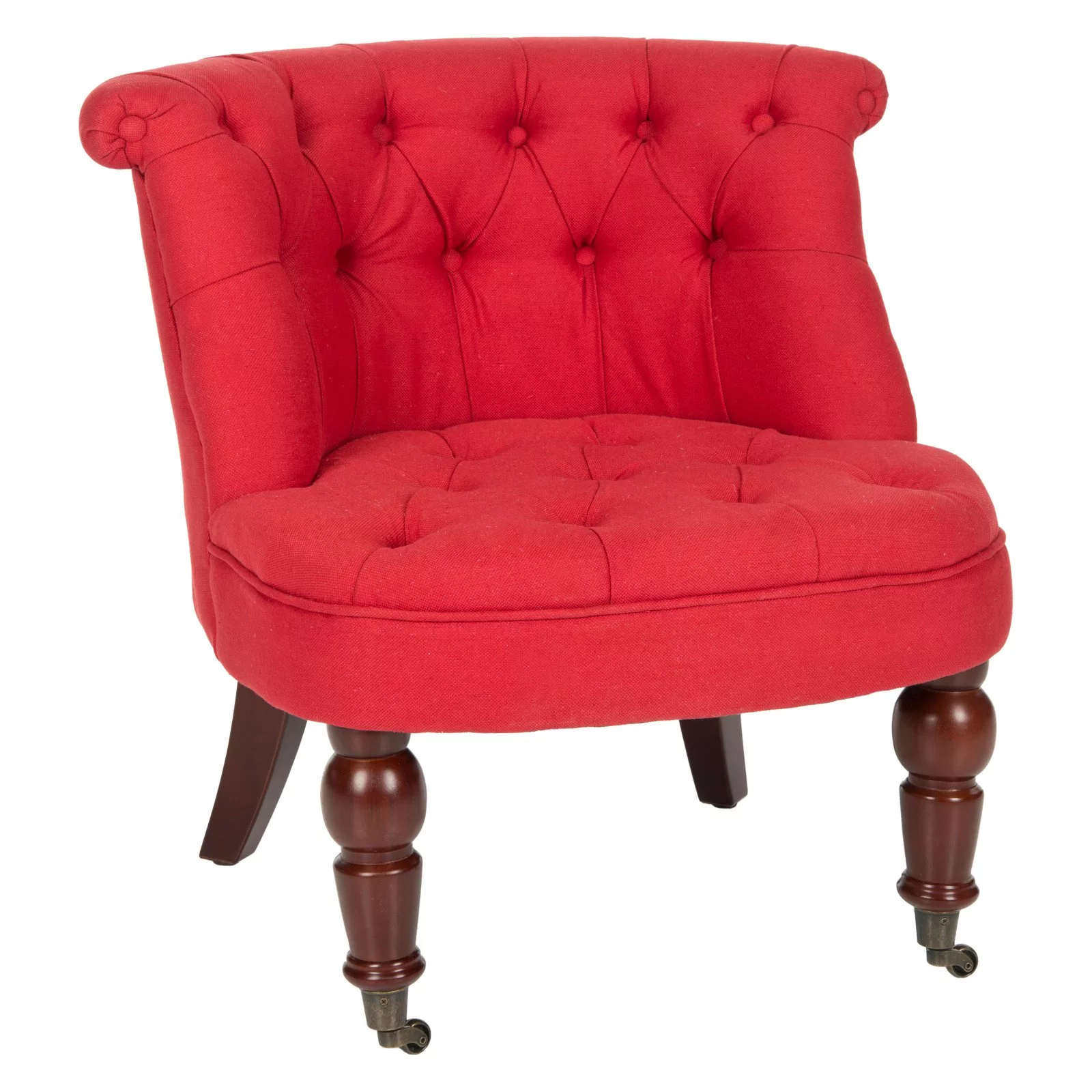 Safavieh Carlin Tufted Chair - Cranberry