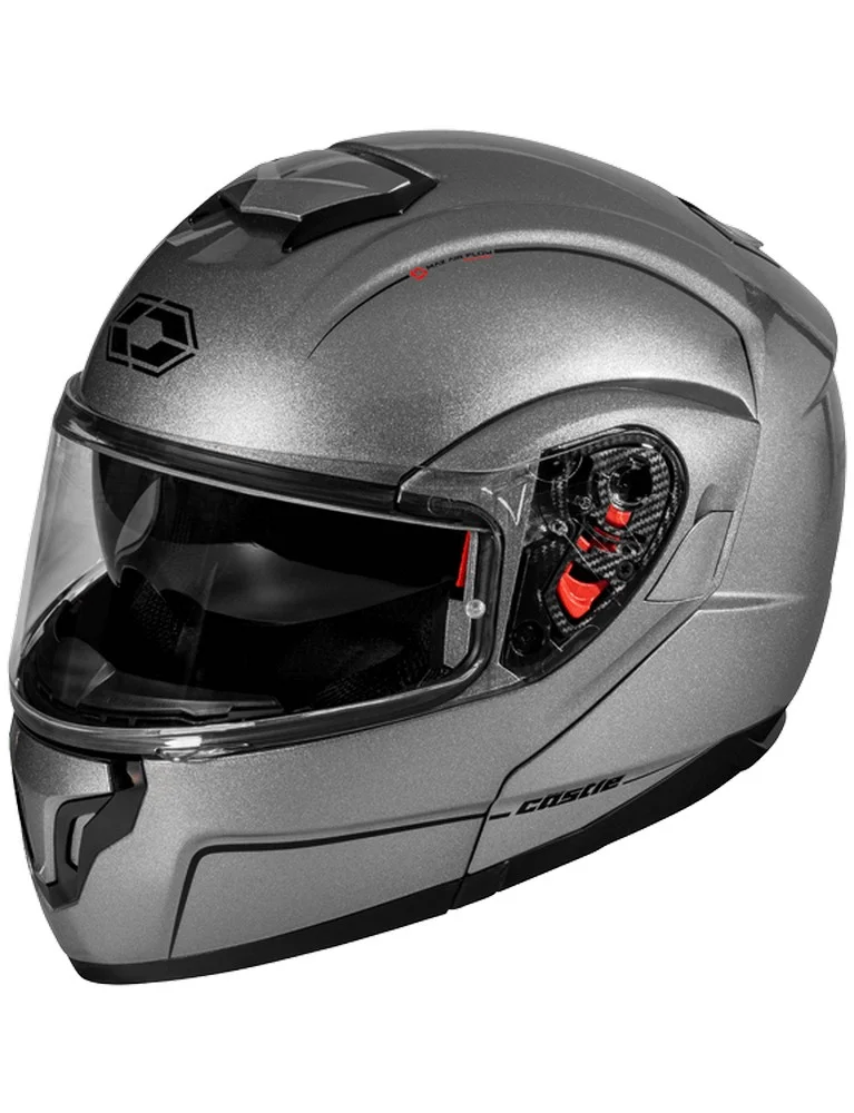 Castle Atom SV Modular Motorcycle Helmet Gloss Titanium MD