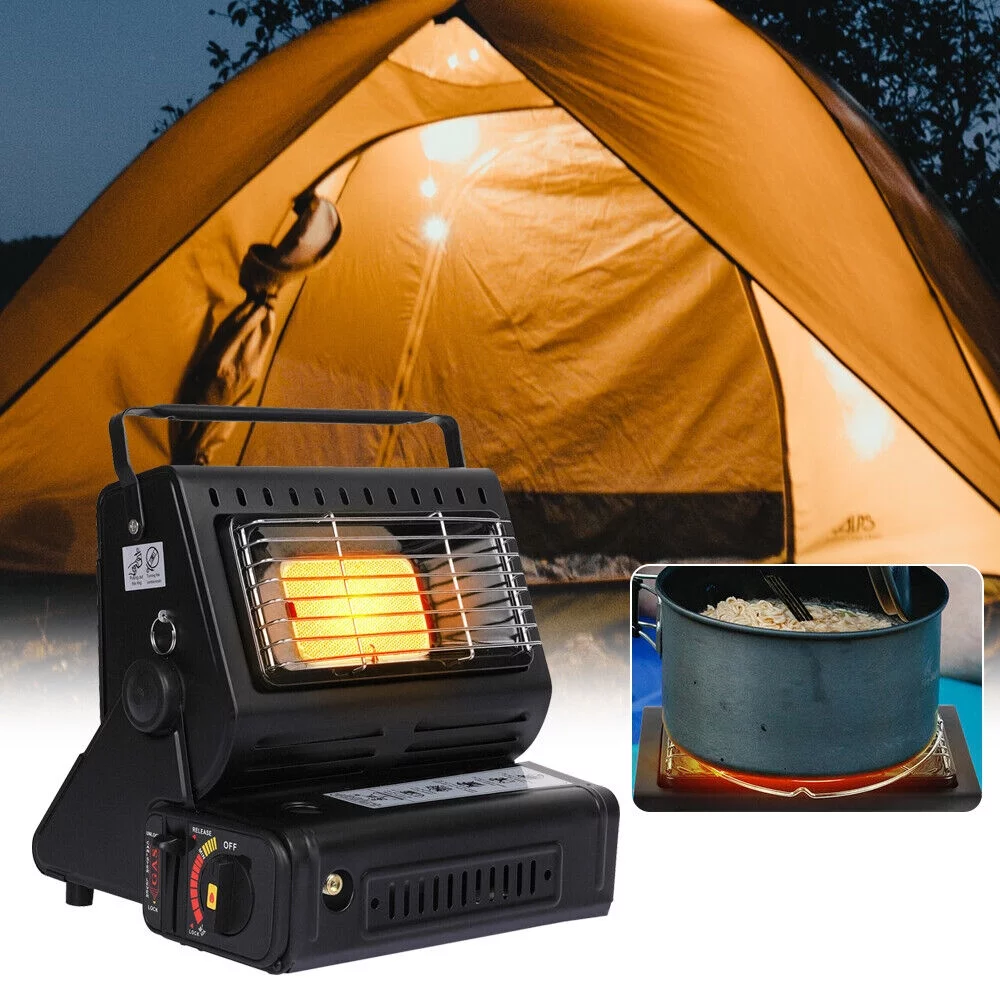 Outdoor Butane Heater, Space Heater for Camping Tents, Portable Camping Stovecamping heater propane heater indoor safe butane for portable heater-Black