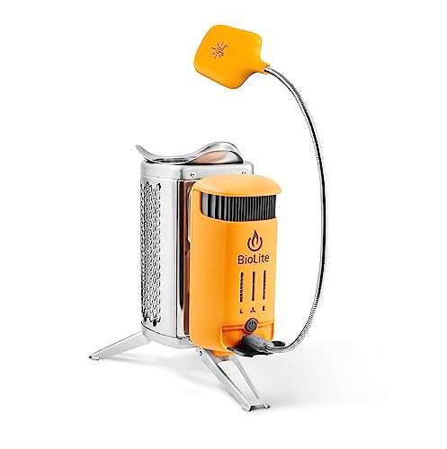 BioLite Campstove Campingkocher mit 2 Holzbrennern, Stromerzeugung und USB-Aufladung