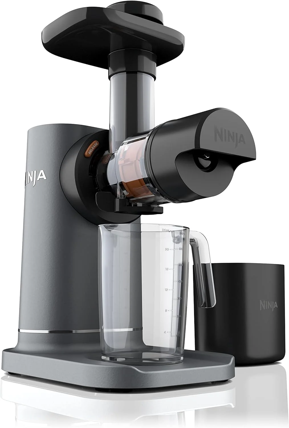 Ninja NeverClog Cold Press Juicer, Powerful Slow Juicer with Total Pulp Control, Countertop, Electric, 2 Pulp Functions, Dishwasher Safe, Charcoal