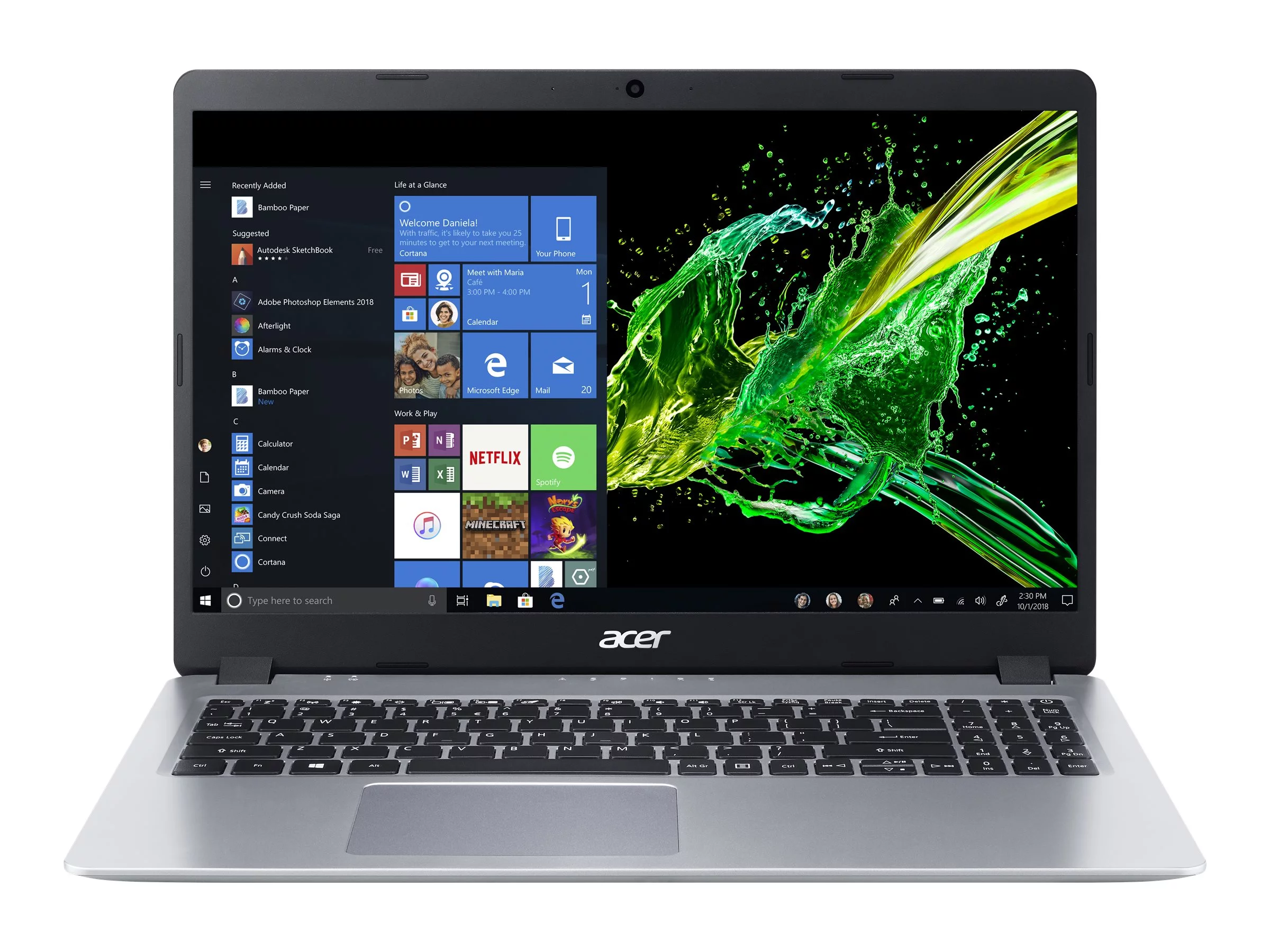 Acer A515-43-R19L 15.6 in. Aspire 5 Slim Laptop Full HD IPS Display Laptop - Silver