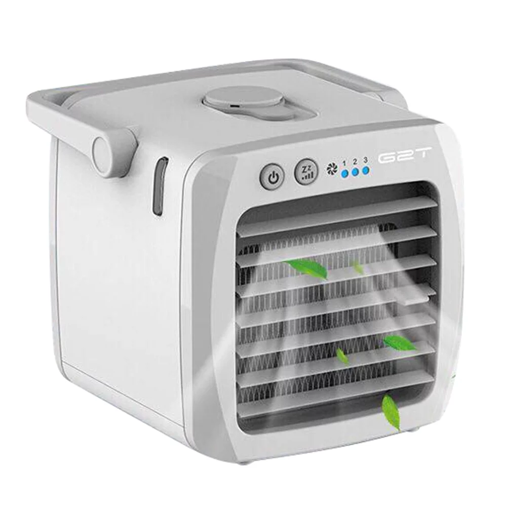 Evaporative Bladeless Air Conditioner Fan Portable Table Misting Fan with 3 Wind Speed  Sleep Mode for Small Room