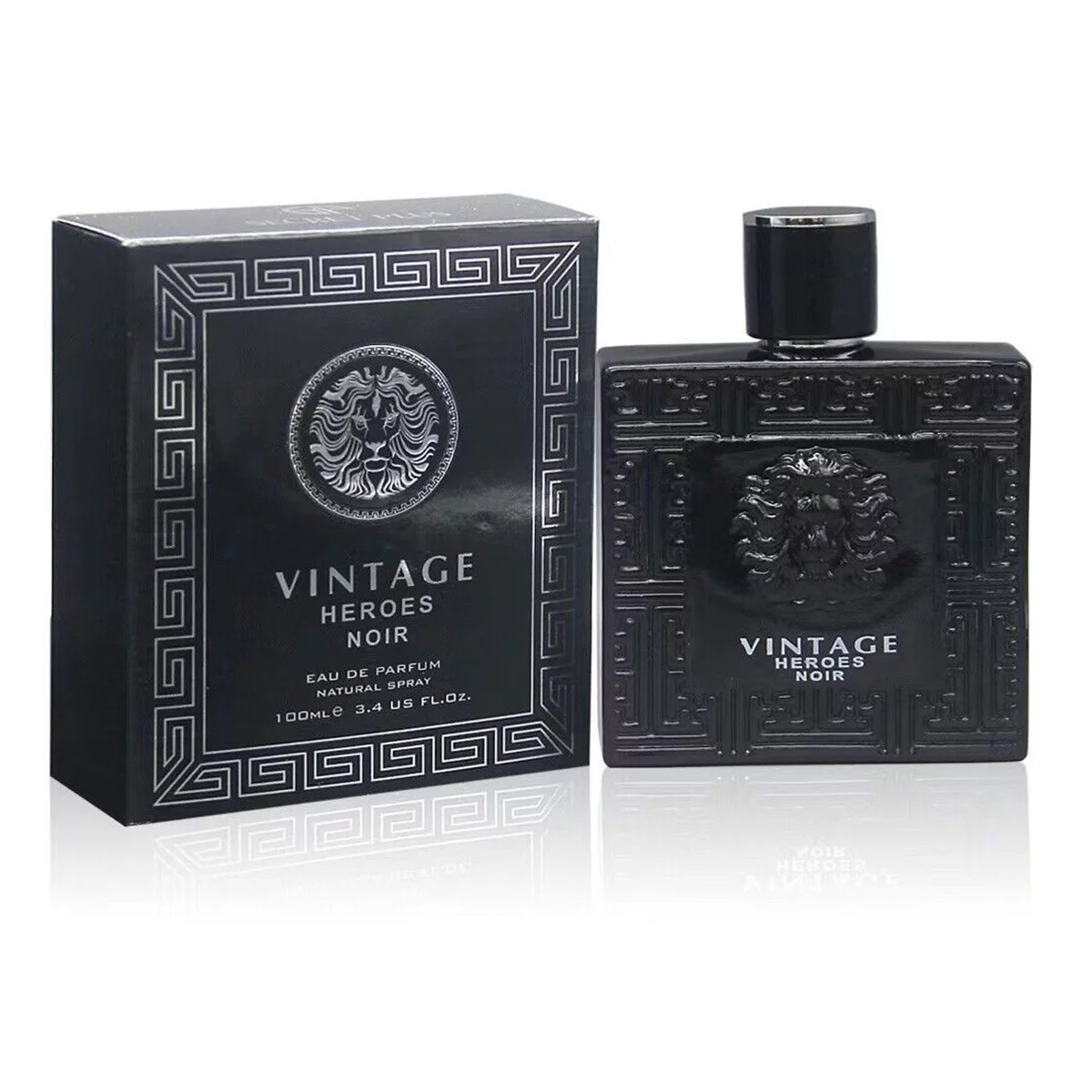 Secret Plus Vintage Heroes Noir and Vintage Blue Kit Cologne for Men / Eau de Parfum Natural Spray Vaporizateur 3.4 oz 100 ml / FL2397, FL1529, PMS-6057-KIT