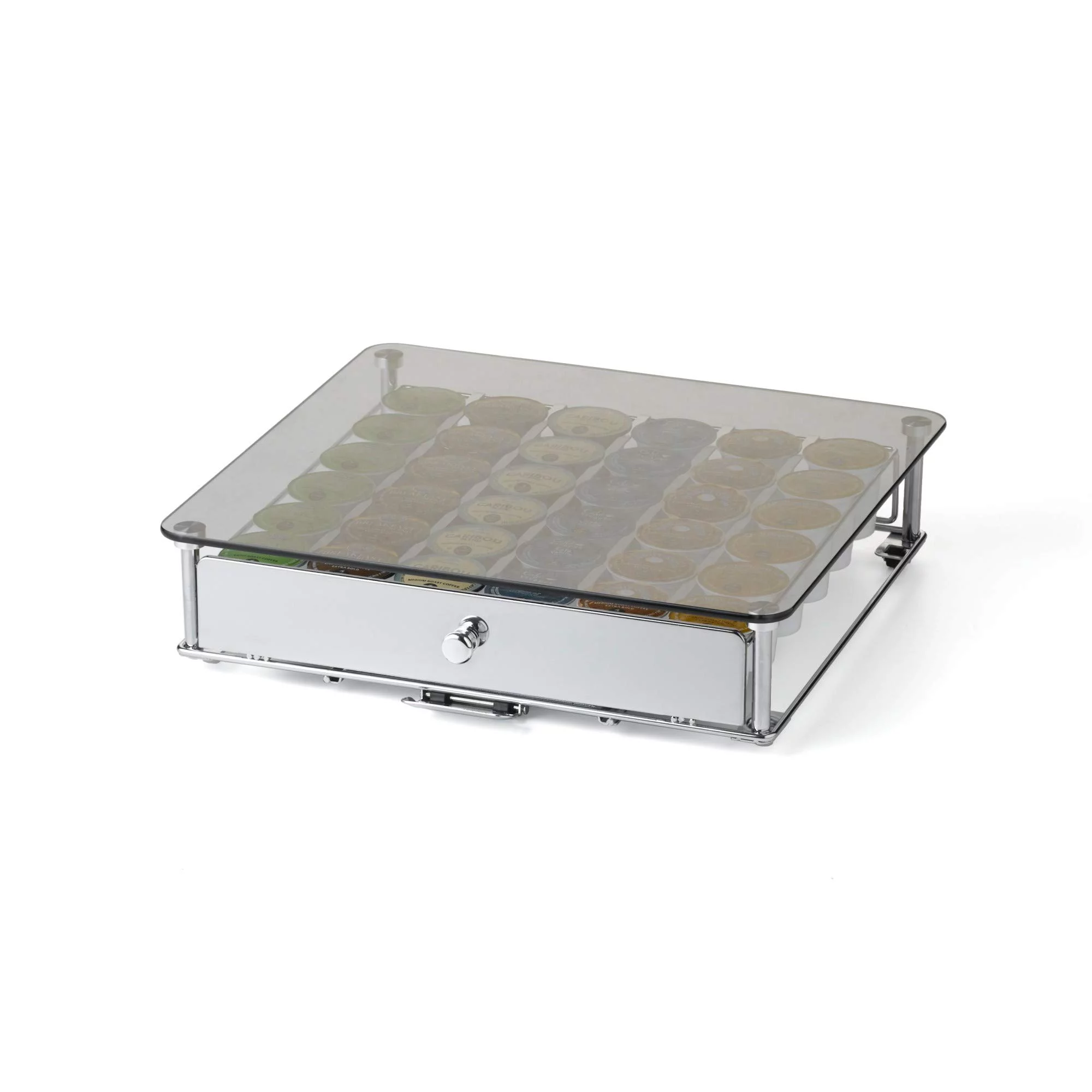 Nifty Keurig Approved Glass Top Rolling Drawer