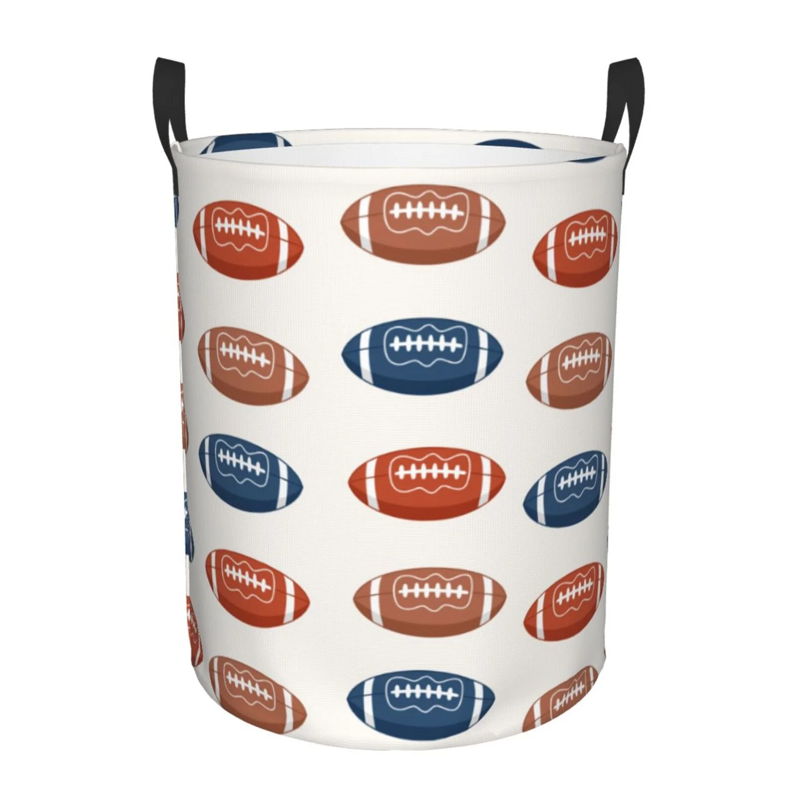 XMXT Collapsible Laundry Basket, American Football Print Polyester Waterproof Laundry Hampers Dirty Clothes Hamper, 62L