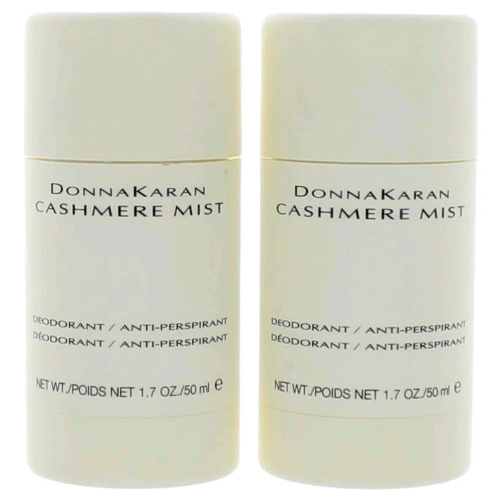 Cashmere Mist by Donna Karan, 2 x 1.7 oz Deodorant Anti-Perspirant Stick for Women
