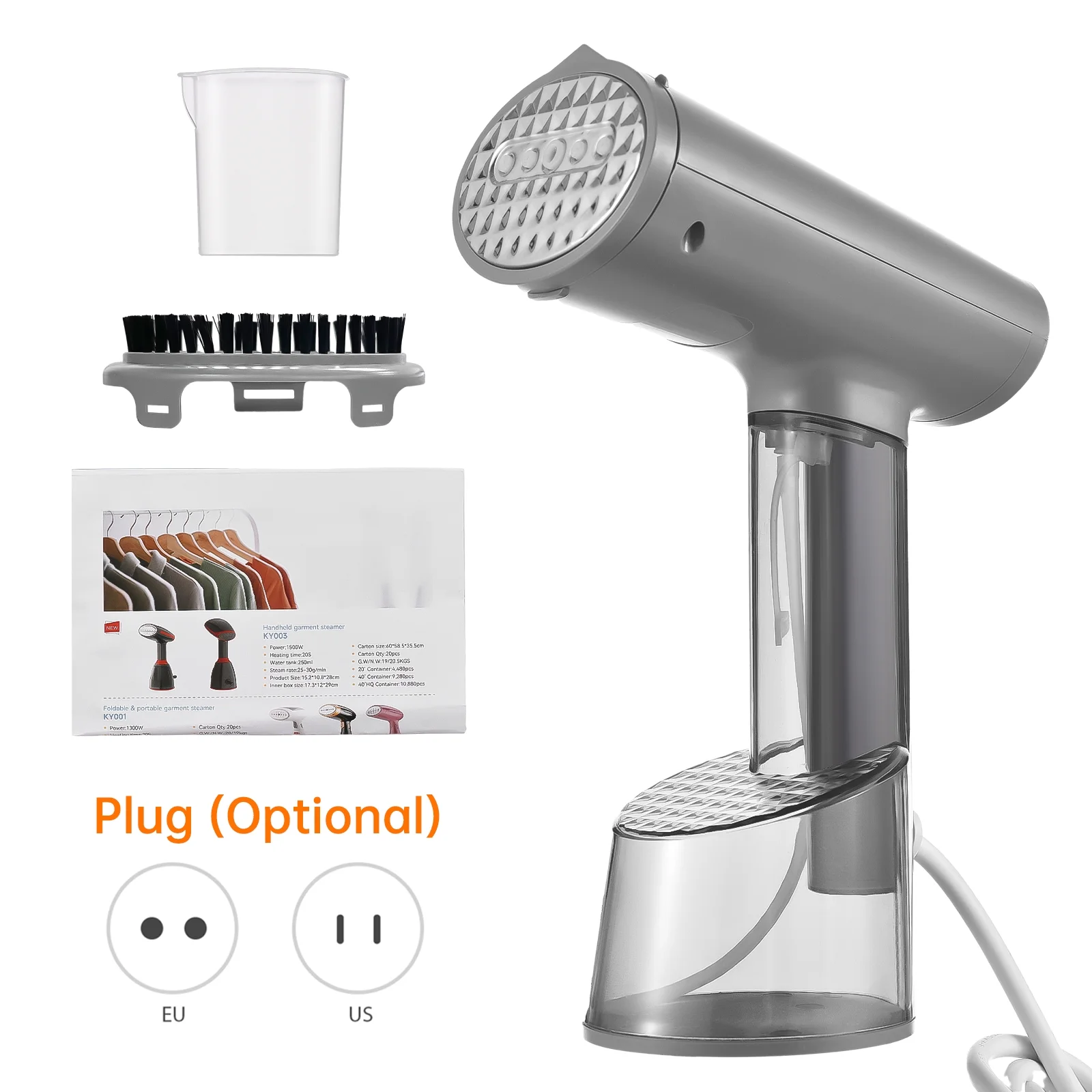 Walmeck Handheld Garment Steamer 1000 Watts with Brush and 20-Second Heatup