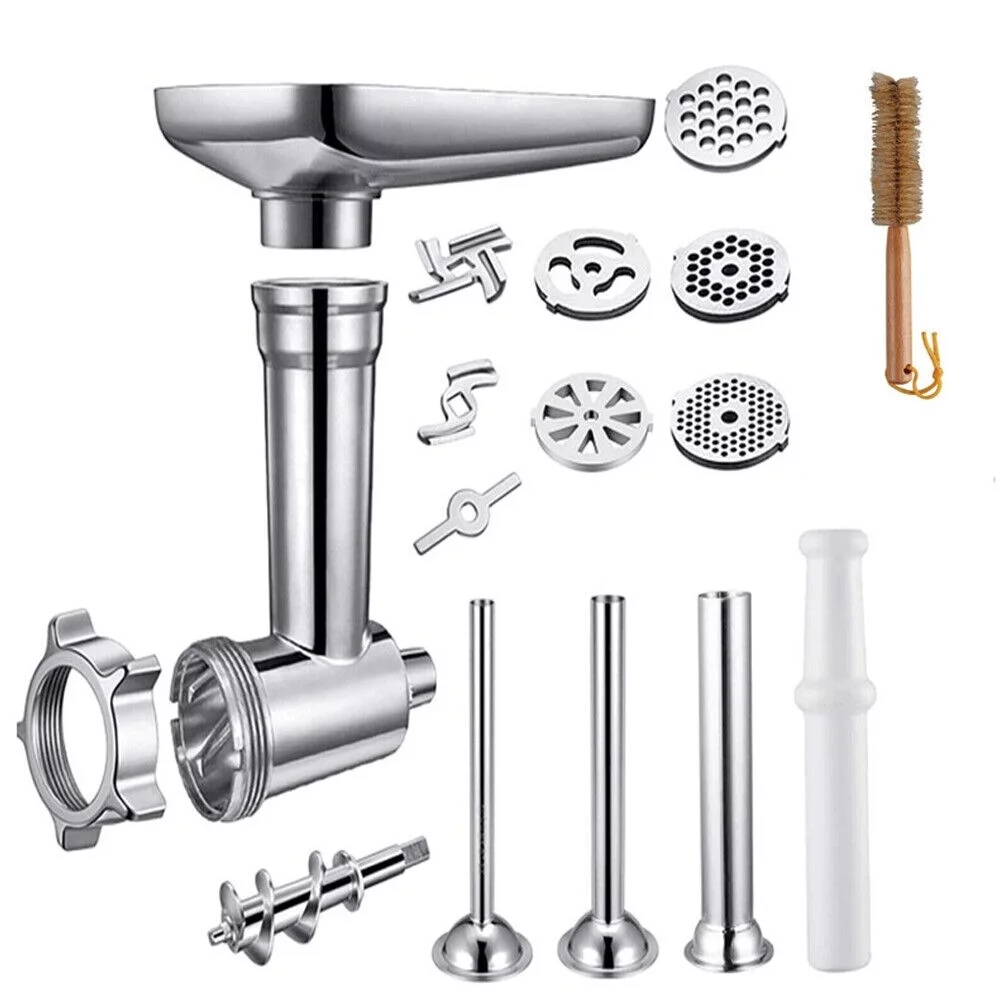 KingFurt Easy to Install and Remove Stainless Steel Kitchen Assistant Sausage Stuffer Attachment Stand Mixer US