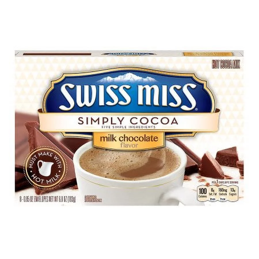 Swiss Miss Simply Cocoa Milk Chocolate (Pack of 16)